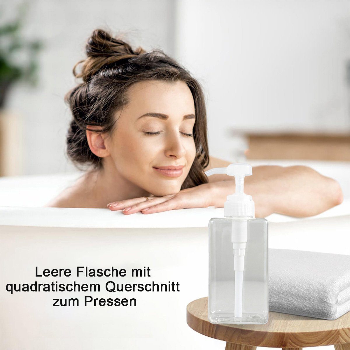 Seifenspender Plastik,für Jormftte Kunststoff, Shampoo,Dusche Transparent1 Pumpspender Seifenspender