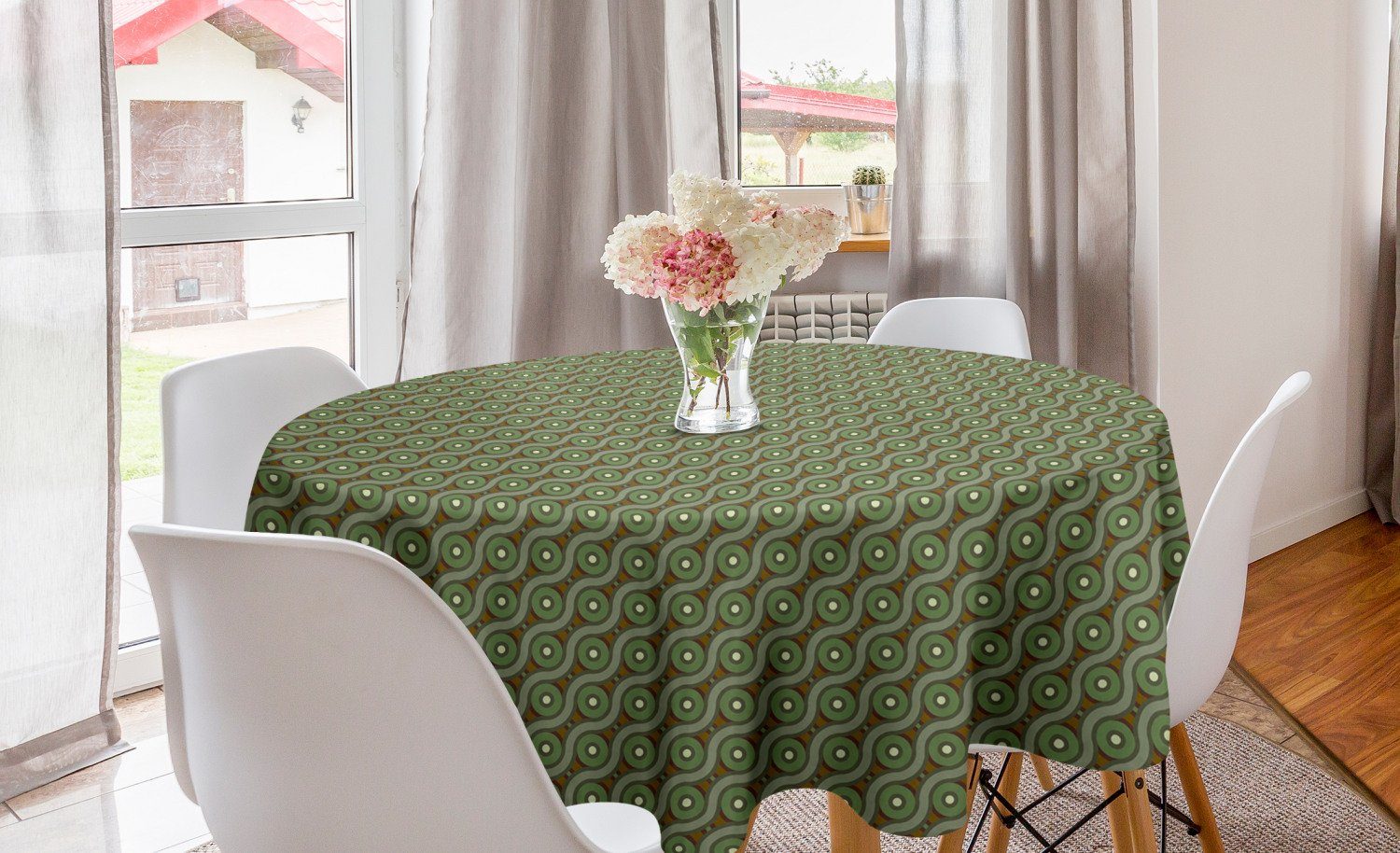 Tischdecke Abdeckung und Wellen Abakuhaus Esszimmer für quer kreuz Kreis Geometrisch Küche Tischdecke Dekoration, durch
