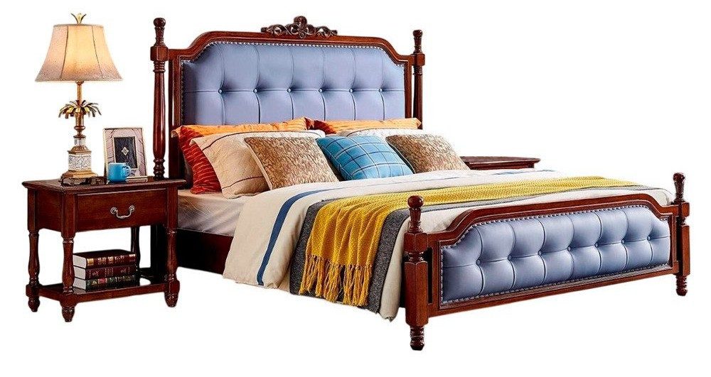 Schlafzimmer-Set Elegantes Schlafzimmermöbel aus Holz mit Nachttisch und Bett