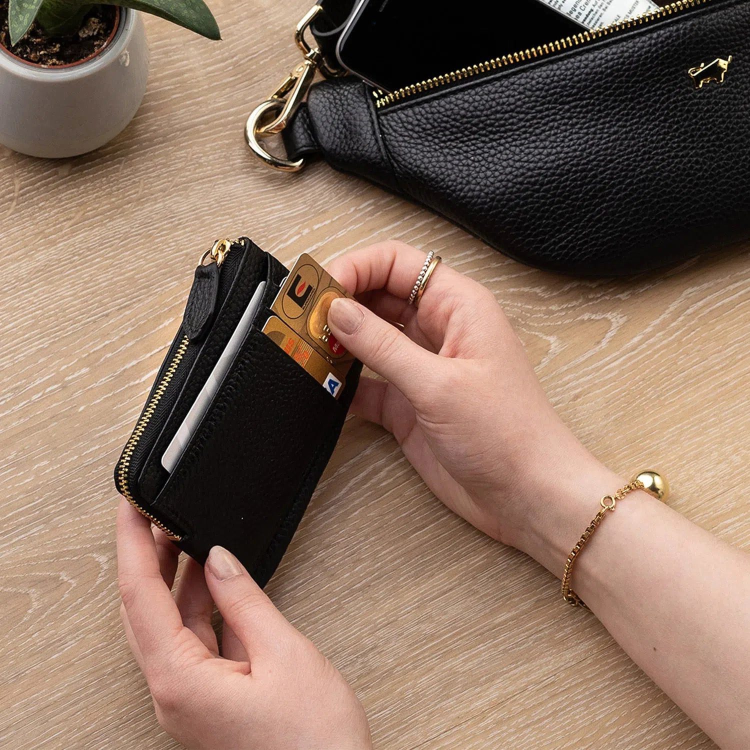 Braun Büffel Mini Geldbörse