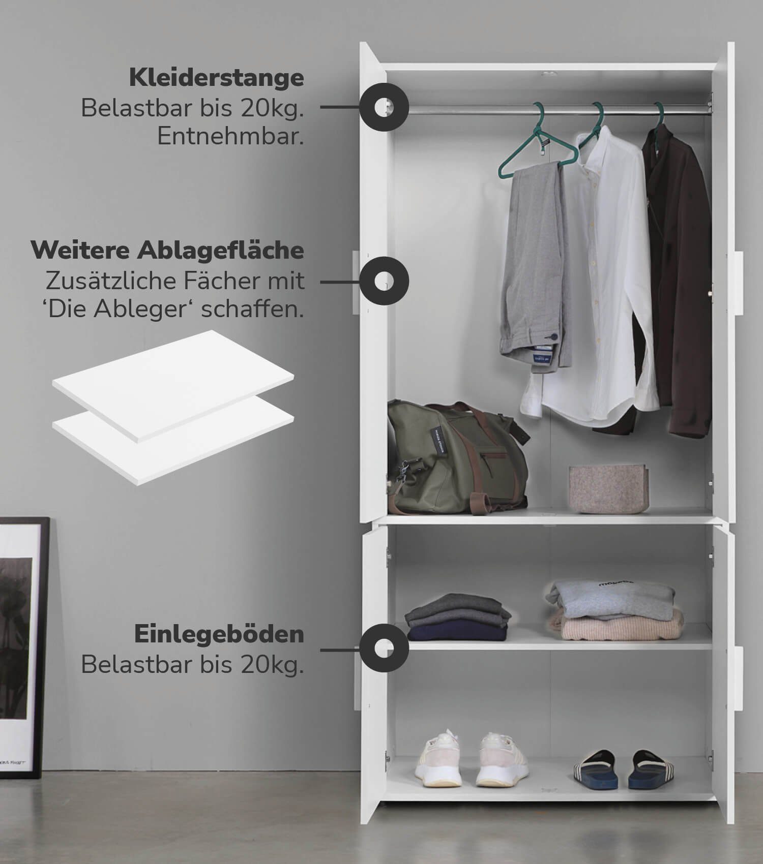 mokebo Kleiderschrank Der Grenzenlose (4-Türig mit günstig online kaufen