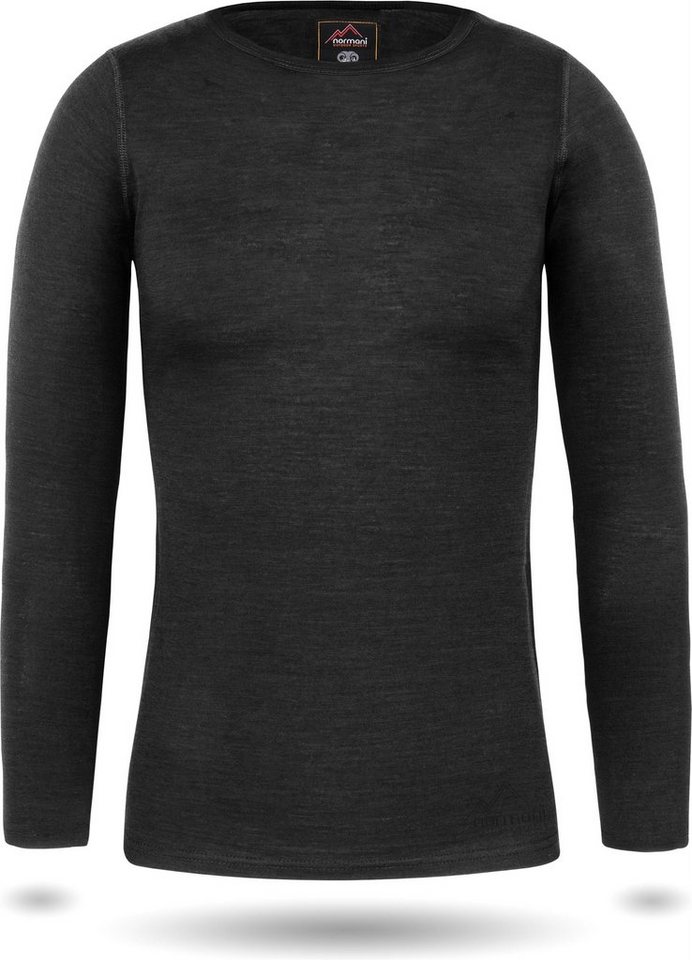 normani Langarmshirt Damen Merino Langarm-Shirt Mandurah Ski-Unterwäsche  Rundhals Merino Pullover Unterhemd - 100 % Merinowolle
