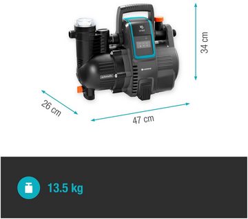 GARDENA Gartenpumpe smart Haus- & Gartenautomat 5000/5 (1-tlg), integrierter Vorfilter, Tropfwasserwarnung, Trockenlaufsicherung