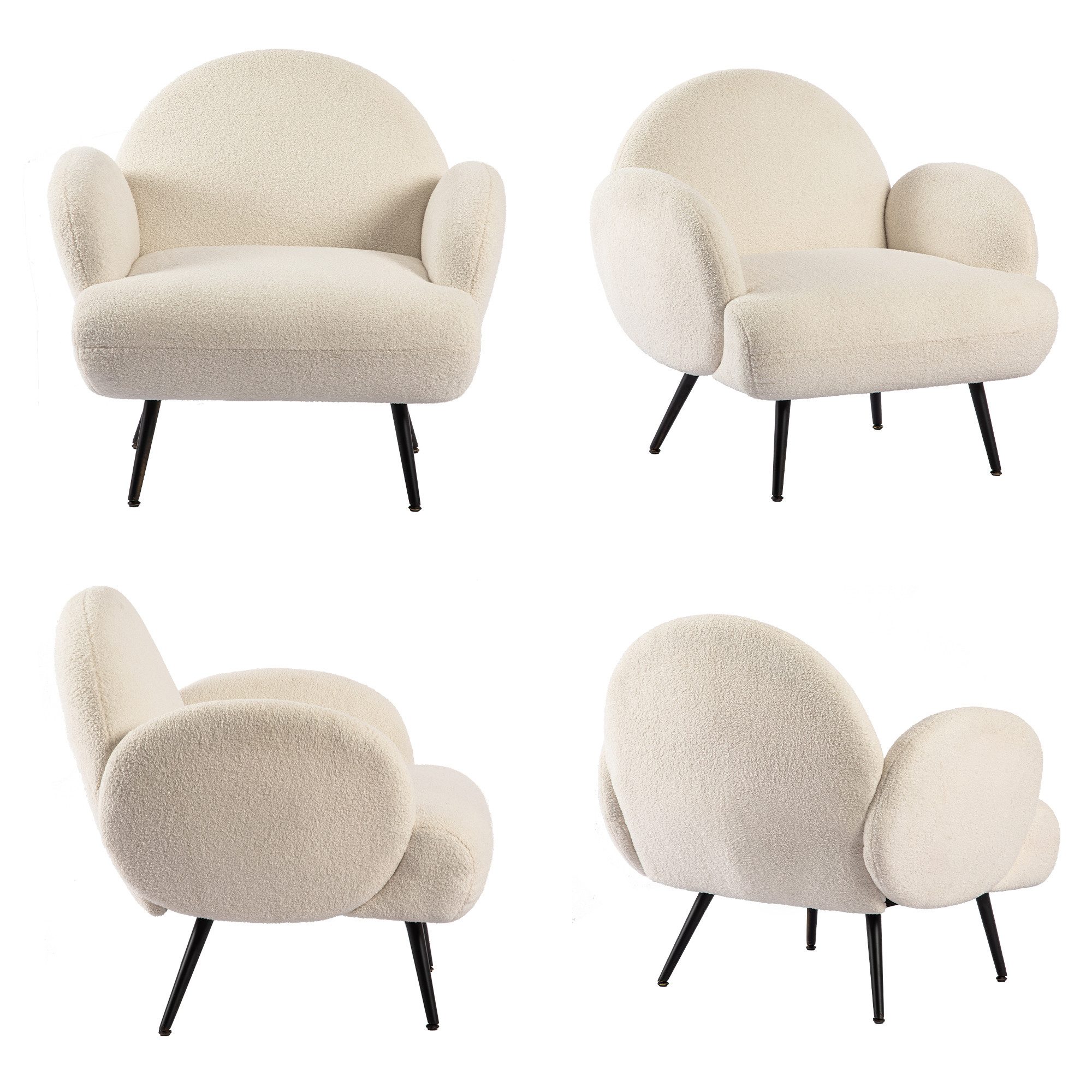 AISALL Sessel Loungesessel mit Metallbeinen, Einzelnes günstig online kaufen
