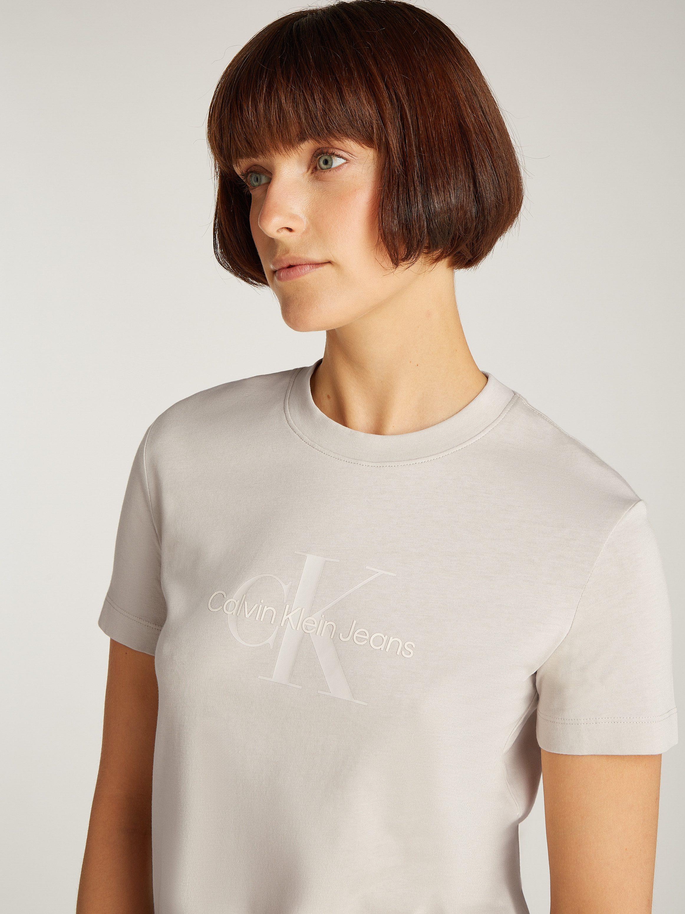 Calvin Klein Jeans Rundhalsshirt GLOSSY MONOLOGO günstig online kaufen