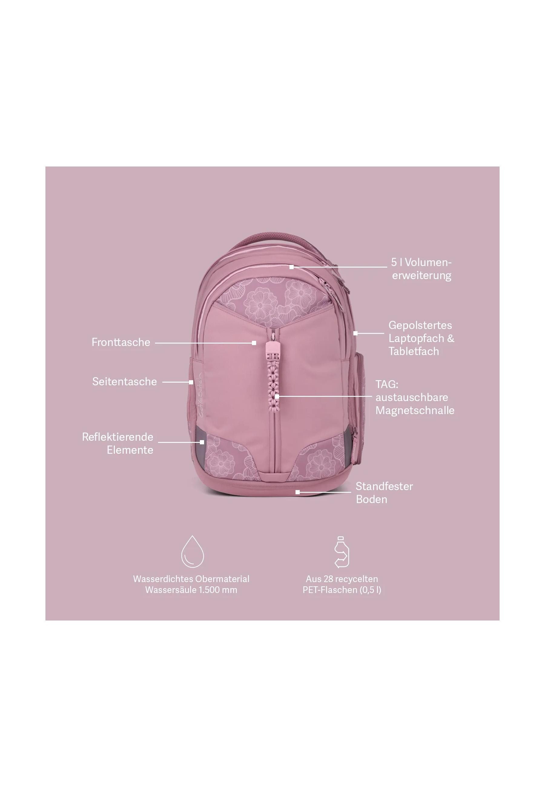 Satch Schulrucksack match . (1-tlg), mit erweiterbarem Stauraum