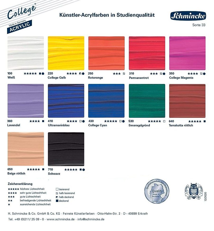 Schmincke Acrylfarbe College Acrylic 35 ml in Alu-Tube
