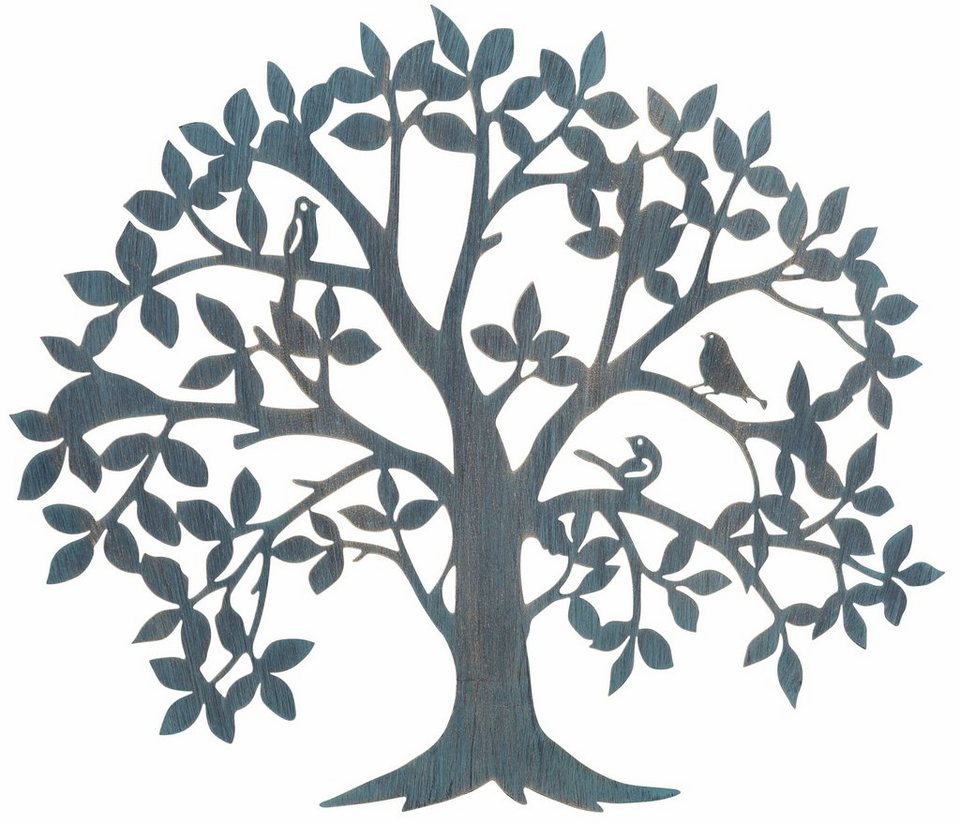 Baum, Wanddeko, AND aus MORE Wanddekoobjekt Metall LIVING HOFMANN