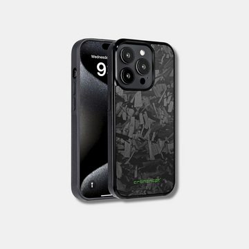 CRBNCNCPT Handyhülle Forged Carbon iPhone 13 14 15 Schutzhülle Case Hardcover Schwarz, Forged Carbon