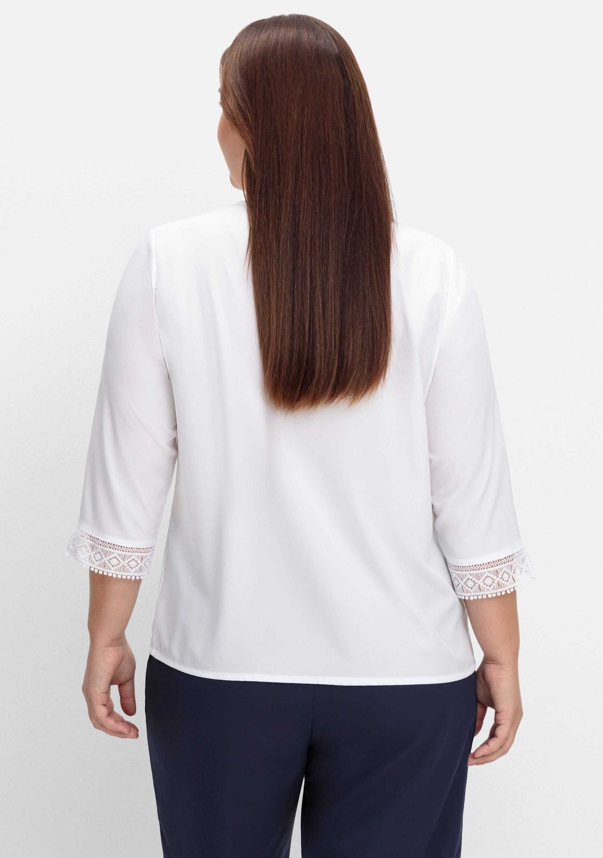 Sieh an! Klassische Bluse Schlupfbluse 3/4-Arm
