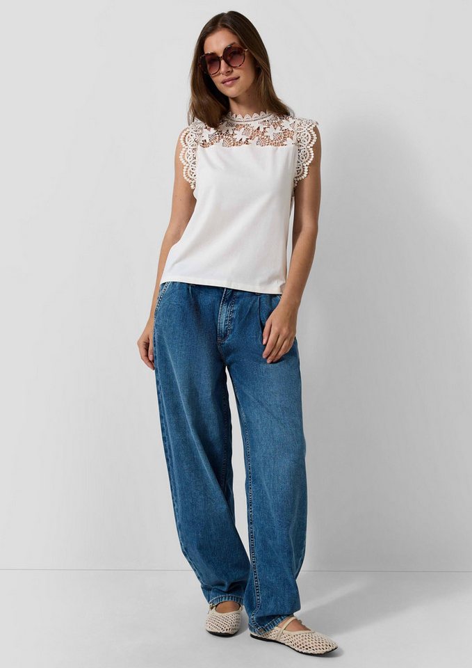 QS Weite Jeans Jeans-Hose Jeans Barrel / High Rise / Barrel Fit