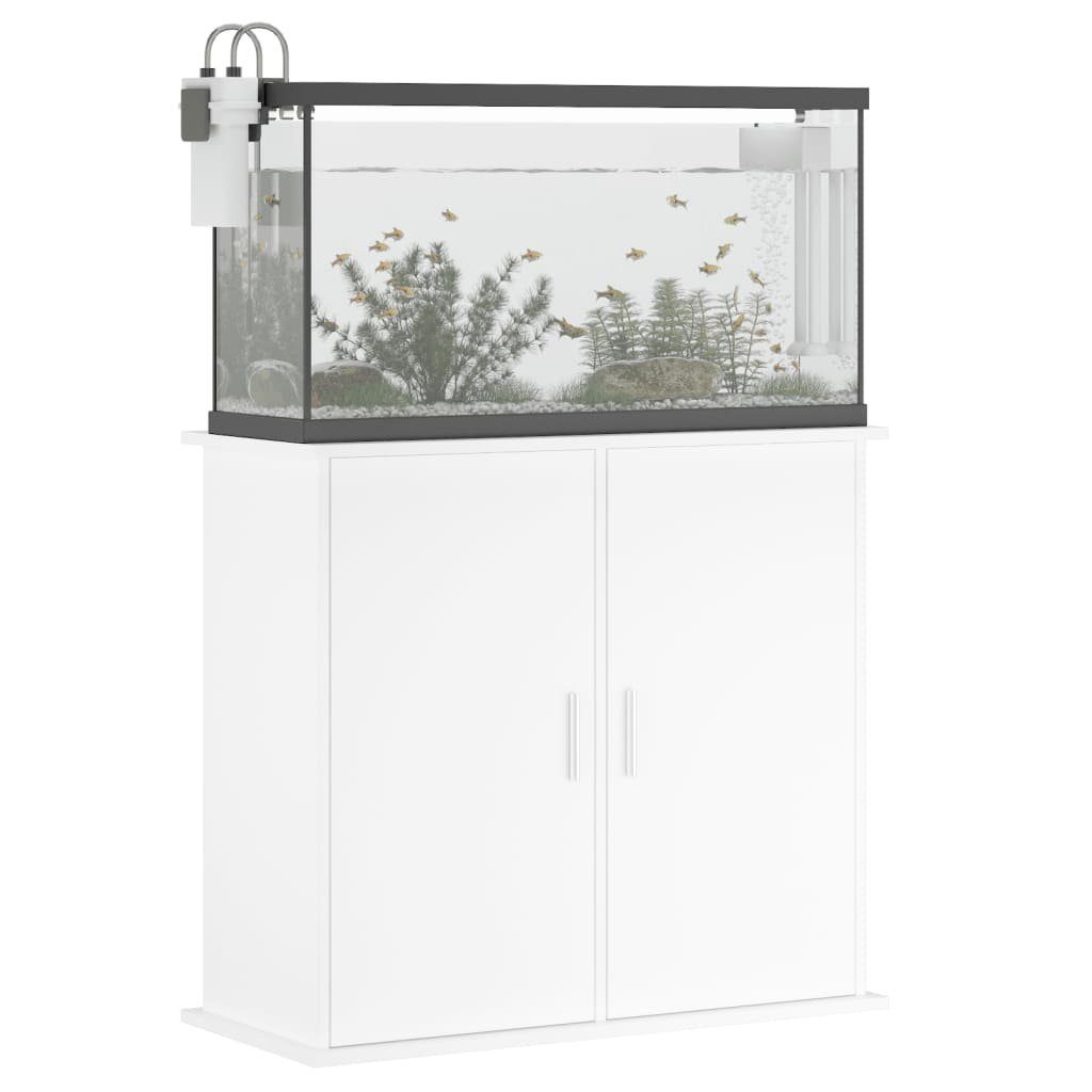 vidaXL Aquariumunterschrank 81 x 36 x 73 cm Aquariumständer Weiß 81x36x73 cm Spanplatte Aquarium U