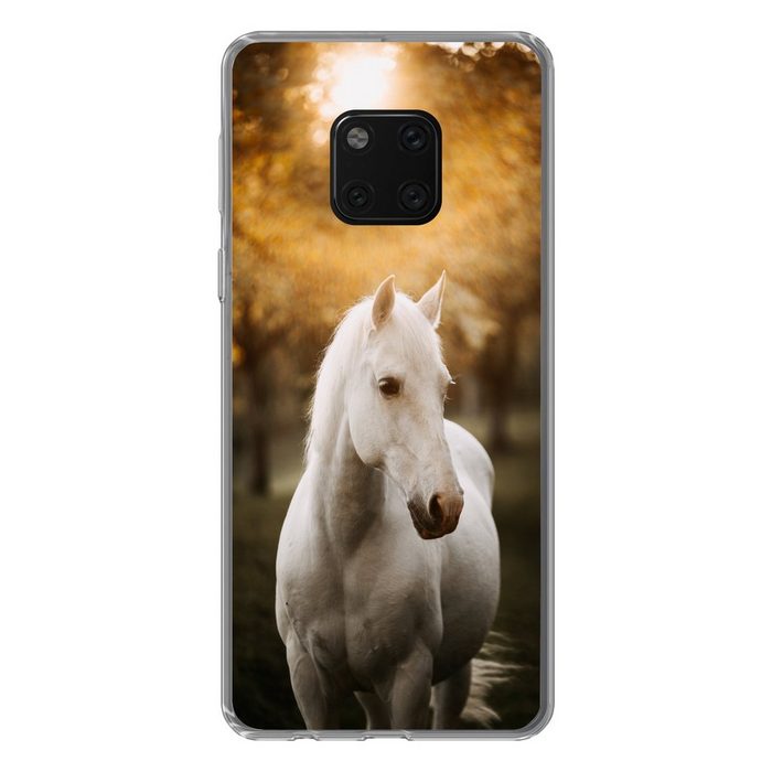 MuchoWow Handyhülle Pferd - Sonne - Herbst - Tiere - Natur Handyhülle Huawei Mate 20 Pro Handy Case Silikon Bumper Case