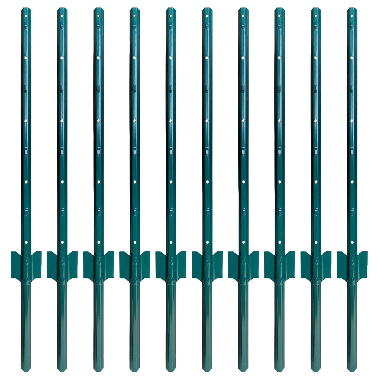 Thealyn U-Pfostenträger 10 Stück für Garten, Hühnerstall & Metall Zaunbau, 91cm, für dauerhafte Gartenzäune oder Tiergehege., Steckmontage, (10-St), Ohne Bohren oder Schweißen