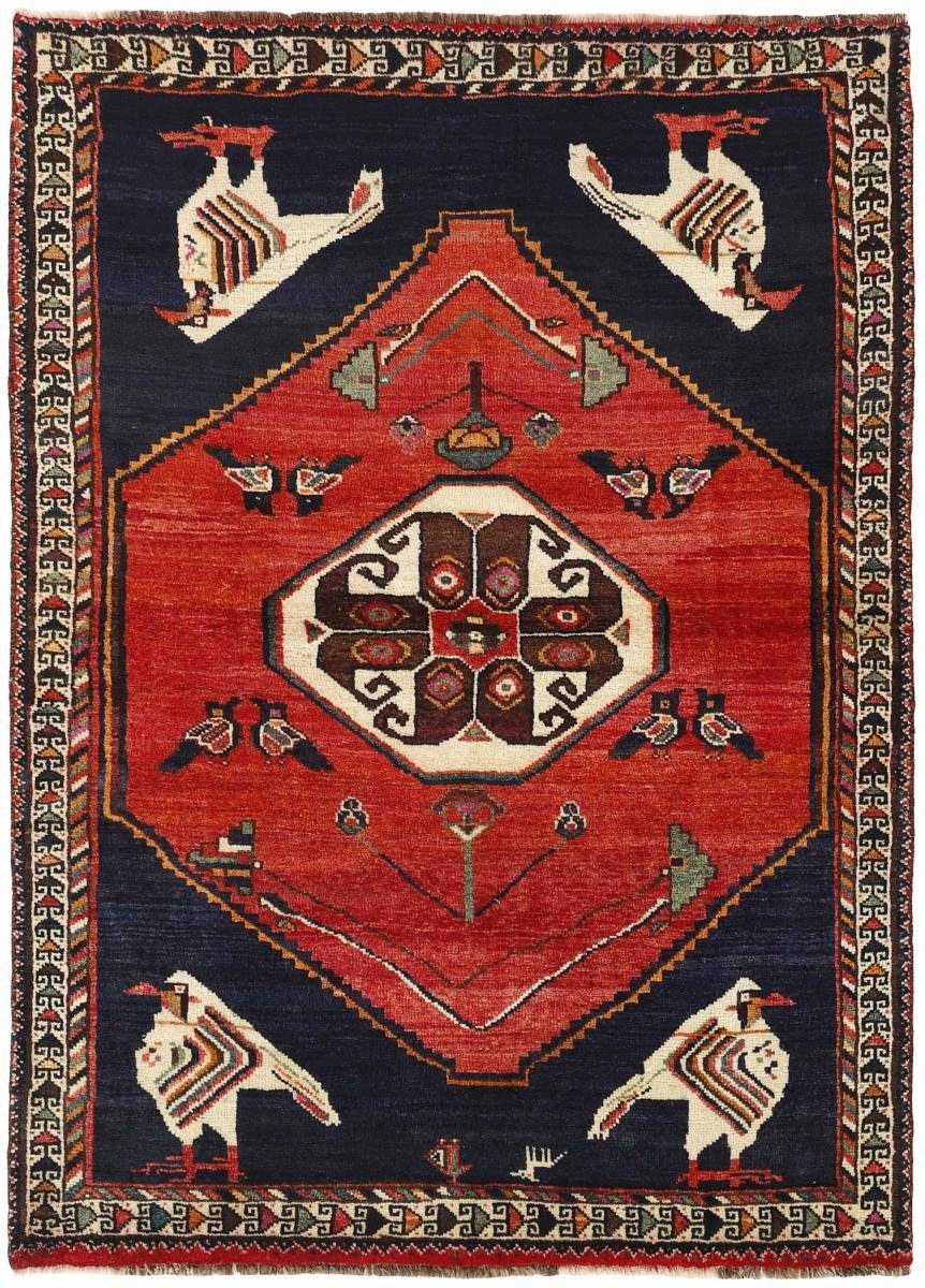 Orientteppich Shiraz 139x194 Handgeknüpfter Orientteppich / Perserteppich, Nain Trading, rechteckig, Höhe: 10 mm