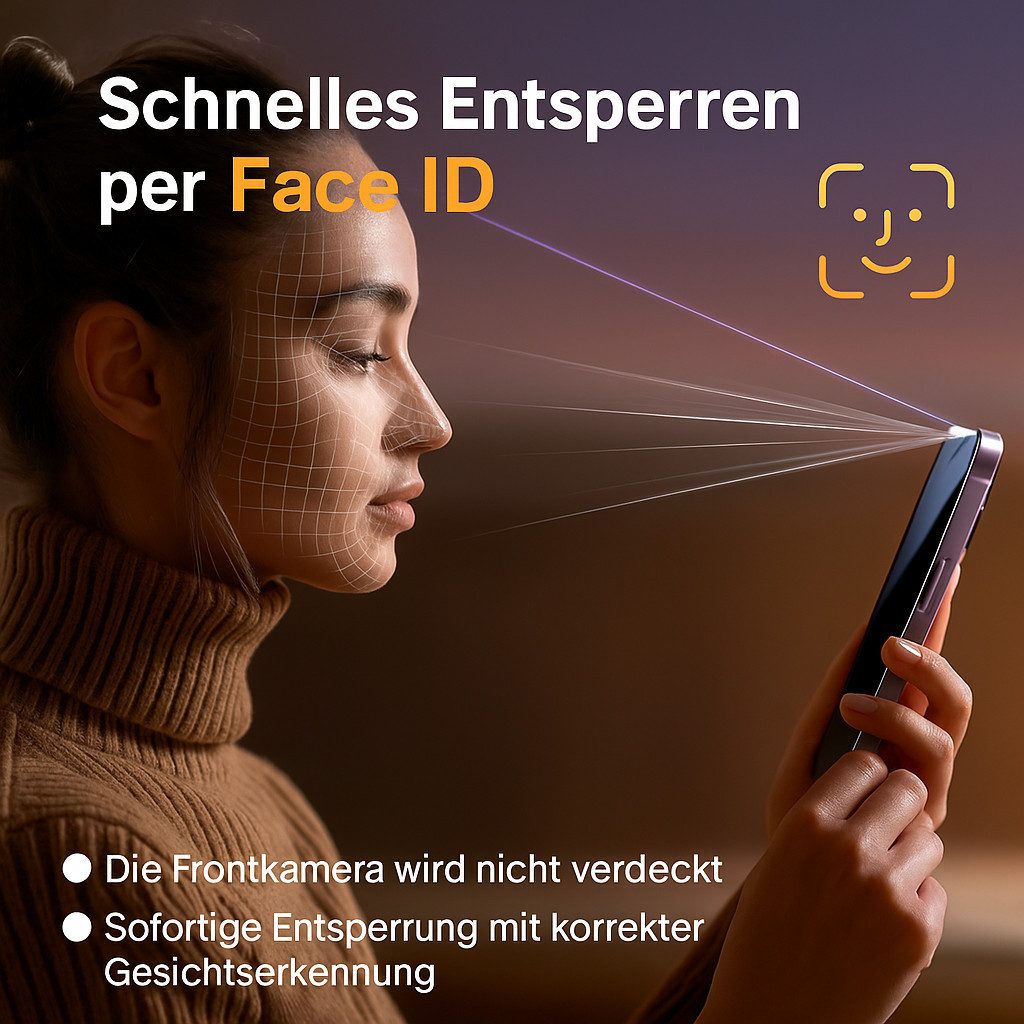 Mycotech Displayschutzfolie Panzerfolie Schutzglas Blickschutz für iPhone 15 Pro Max – Bild 5 von 5