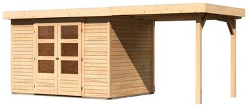 Karibu Gartenhaus Arnis, BxT: 330x238 cm, (Set), mit Anbaudach 2,40 cm Breite