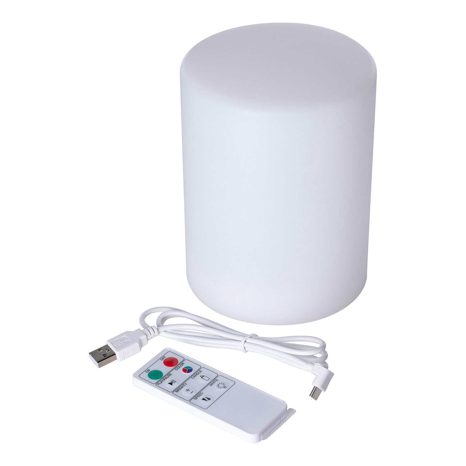 Fink LED Dekolicht FLASH LED Leuchte - H. 15cm x B. 11cm - weiß - Polyethylen - Lampe, LED Lampe Leuchte - Effiziente LED Beleuchtung für Ihr Zuhause