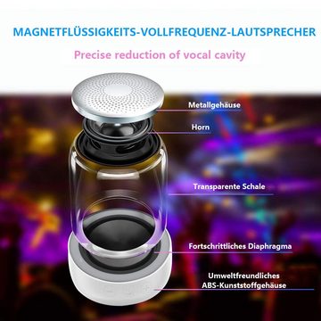 GelldG Bluetooth-Lautsprecher, 360° Stereo-Sound Kristallglas Musik Speaker Bluetooth-Lautsprecher