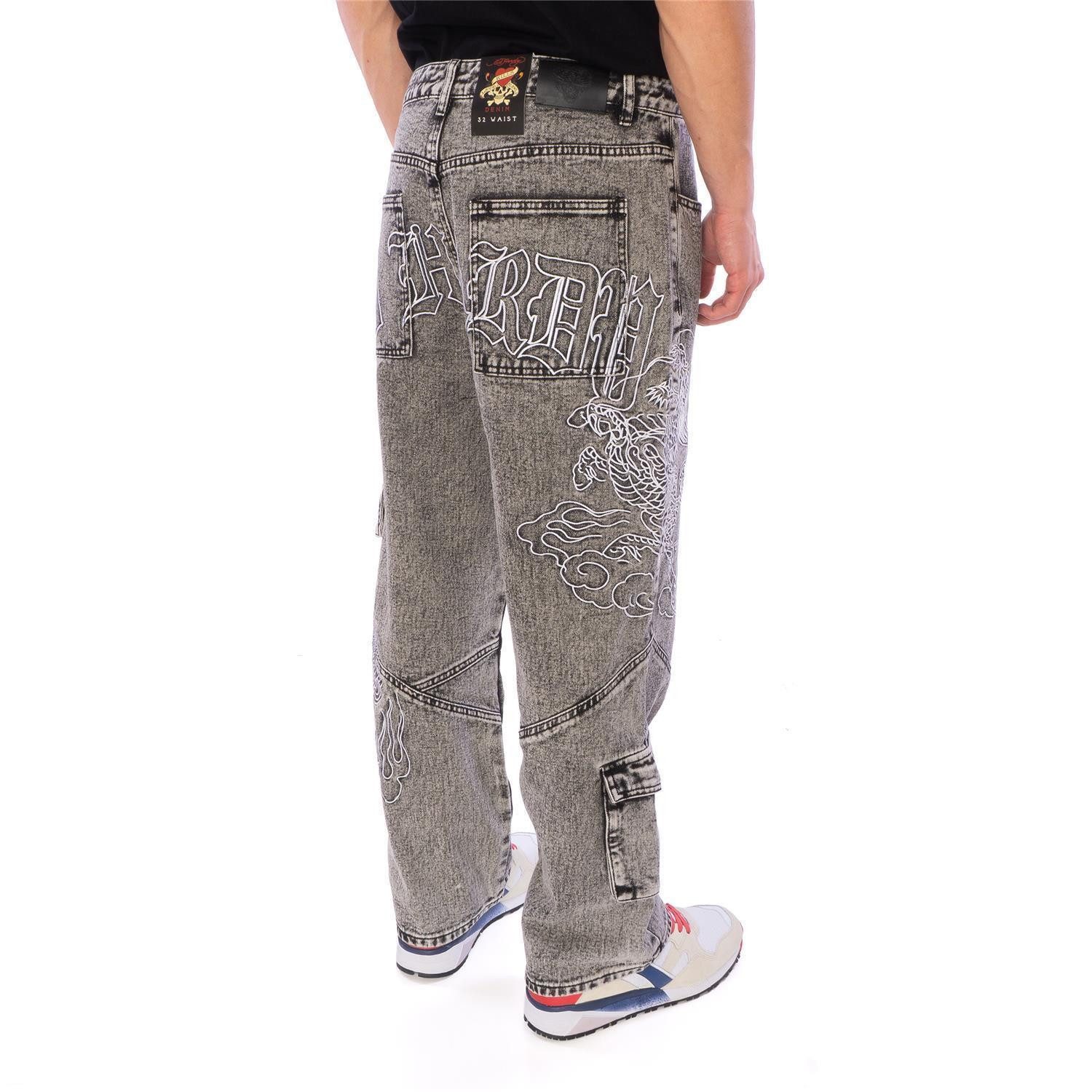 Ed Hardy Cargojeans Jeans Ed Hardy Mens Try or die versetzte Cargotaschen