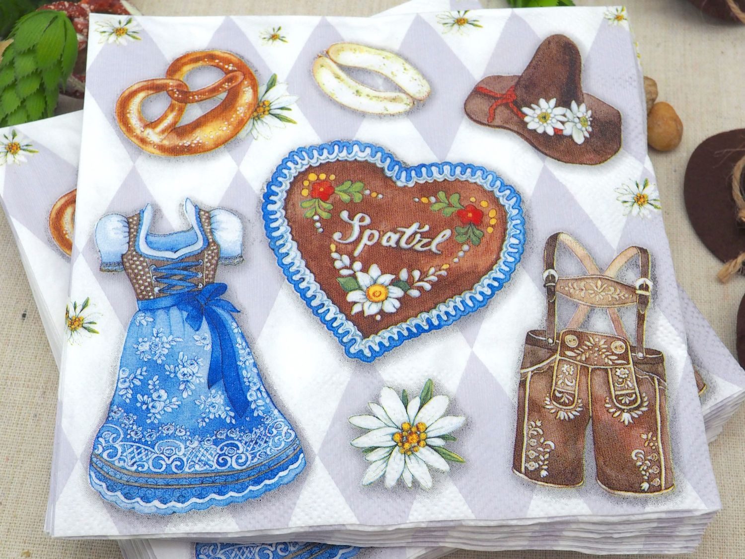 ZauberDeko Tischdecke Oktoberfest Set Bayrisch Mann Oktoberfest Geburtstag Personalisiert