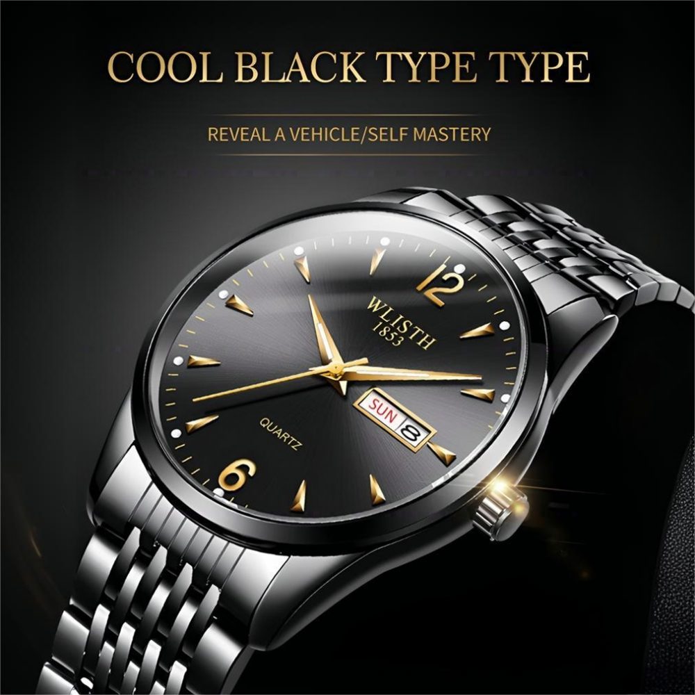 Forrlite Quarzuhr Quarzuhr, Armbanduhr Edelstahl Herren Uhr, Multifunktionsuhr Herrenuhr, (Edelstahl Armbanduhr, Chronograph Herrenuhr, Geschenkebox), Armbandkürzer & Etui, Edelstahlarmband