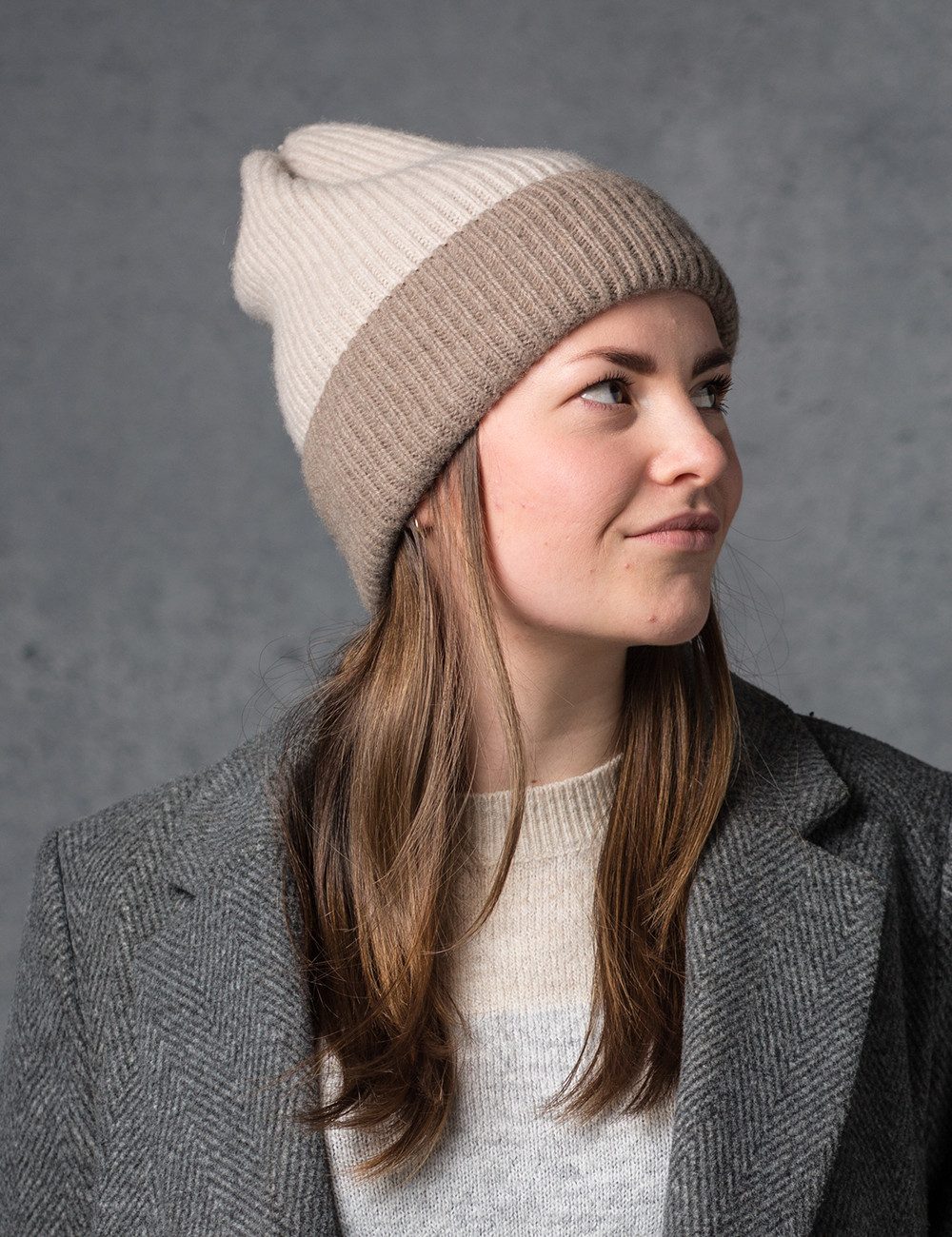 CAPO Strickmütze CAPO-JOSS CAP ribbed cap, two-coloured, turn up (1-St) Kas günstig online kaufen