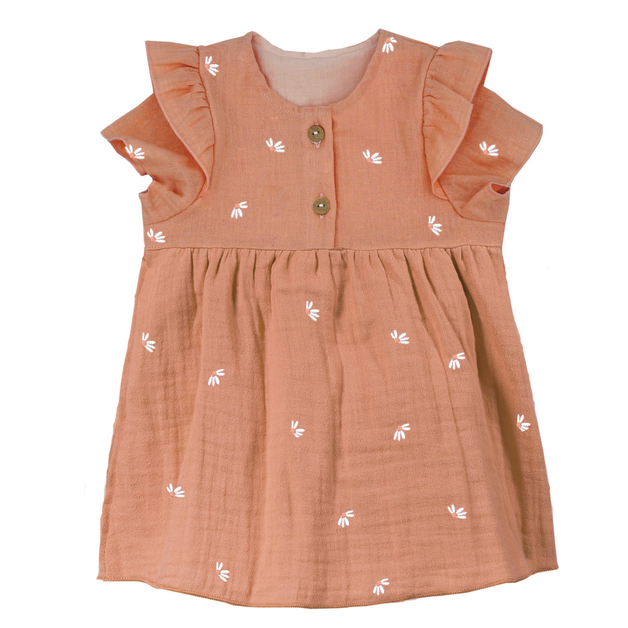 MAXIMO Sommerkleid GOTS BABY GIRL-Kleid, Kurzarm (1-tlg)