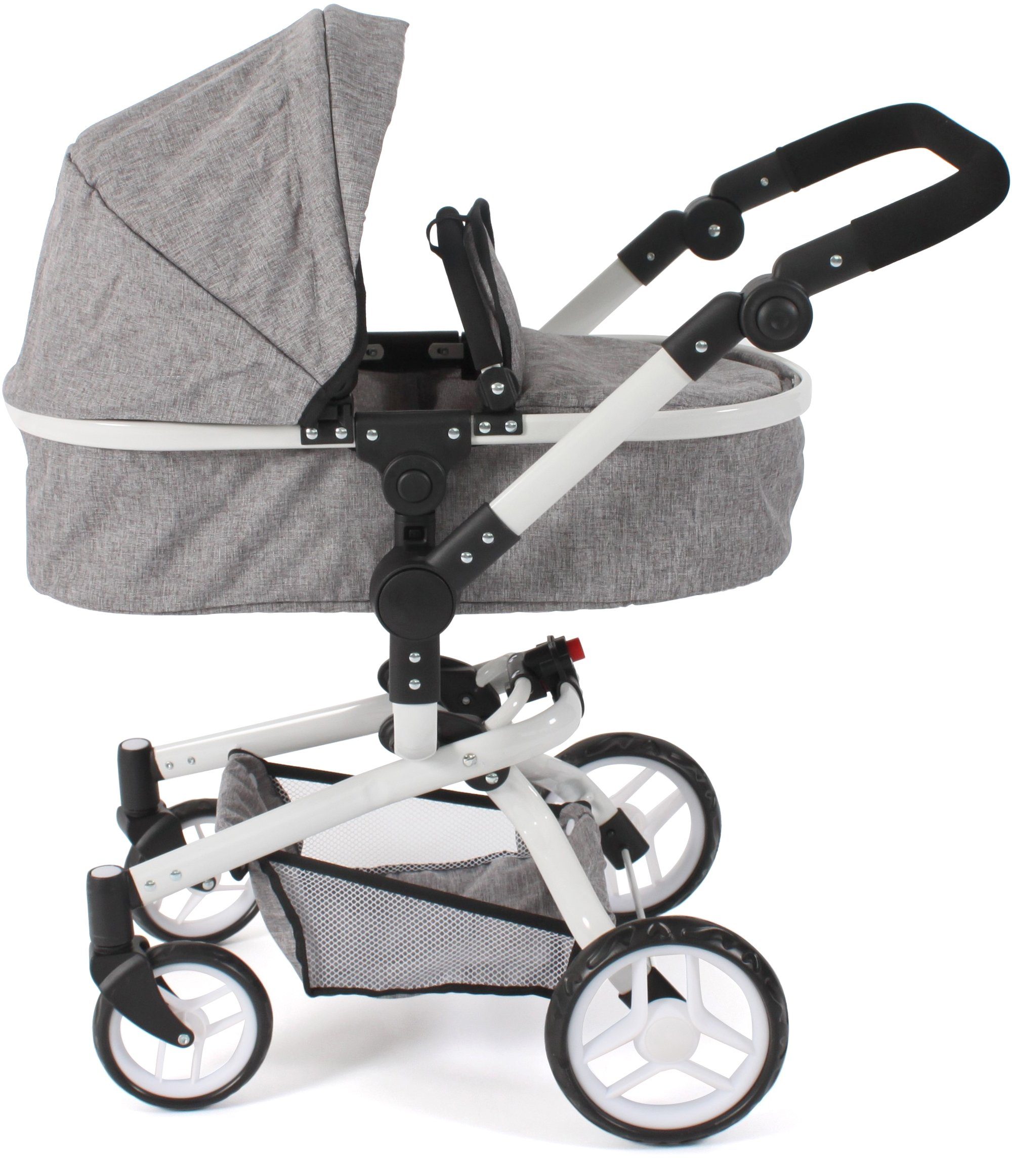 CHIC2000 Kombi-Puppenwagen Yolo, Melange Grau, mit schwenkbaren Vorderräder günstig online kaufen