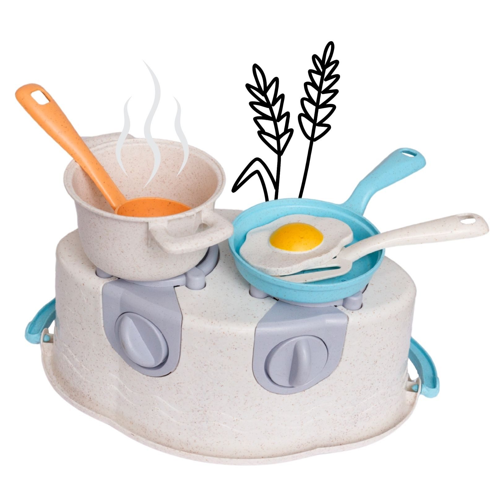 alldoro Spiel-Kochgeschirr Kinderküchen Kochset mit Kinderherd und Kochgesc günstig online kaufen