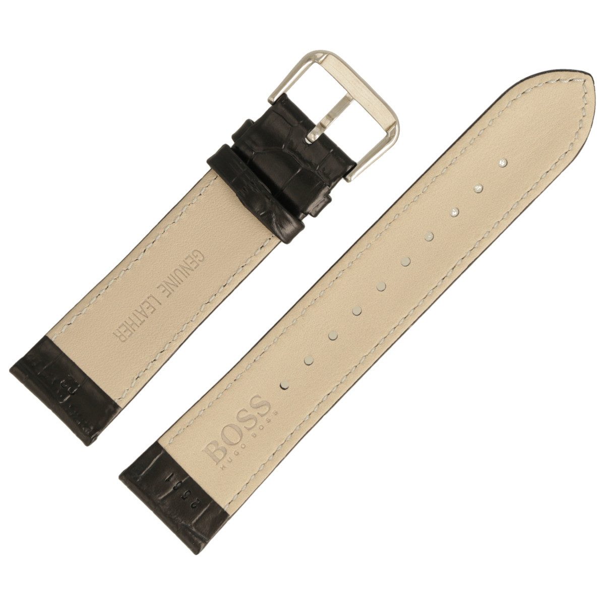 BOSS Uhrenarmband 22mm Leder Schwarz 659302561