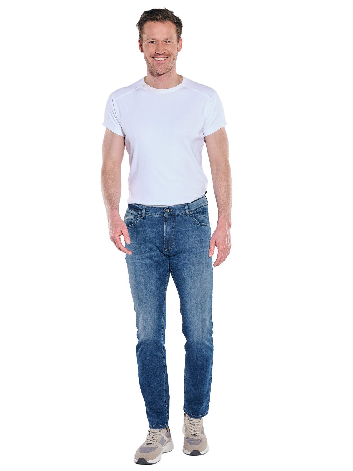 Engbers Stretch-Jeans Herren Jeans 5-Pocket Superstretch, Mittelblau