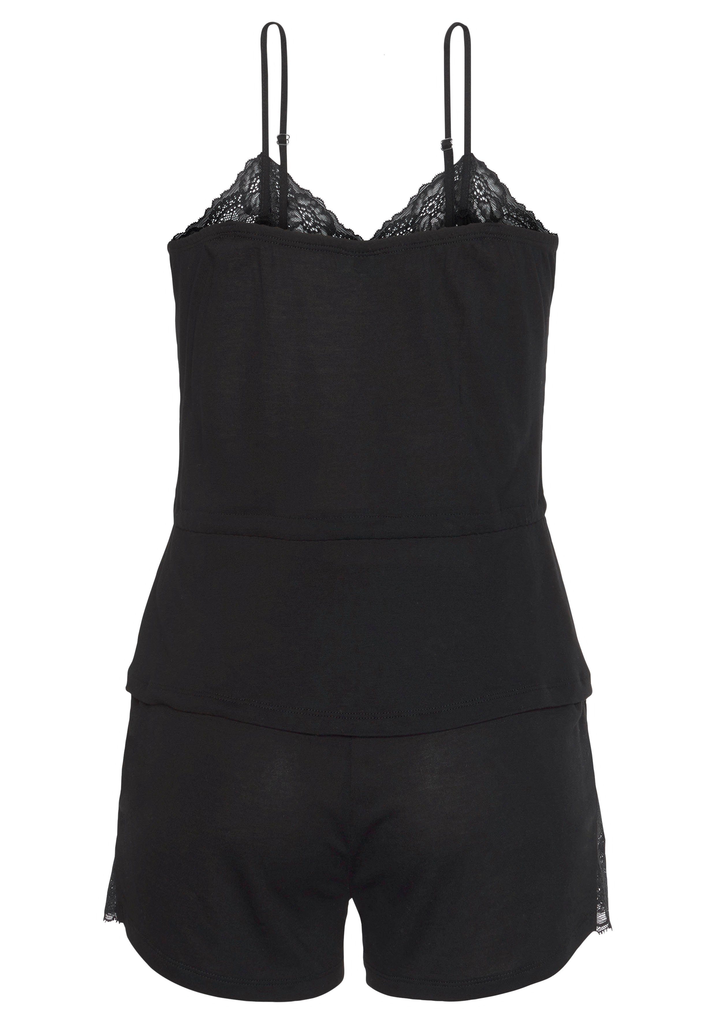 LASCANA Shorty (2 tlg., 2-teilig) mit Spitzeneinsätzen