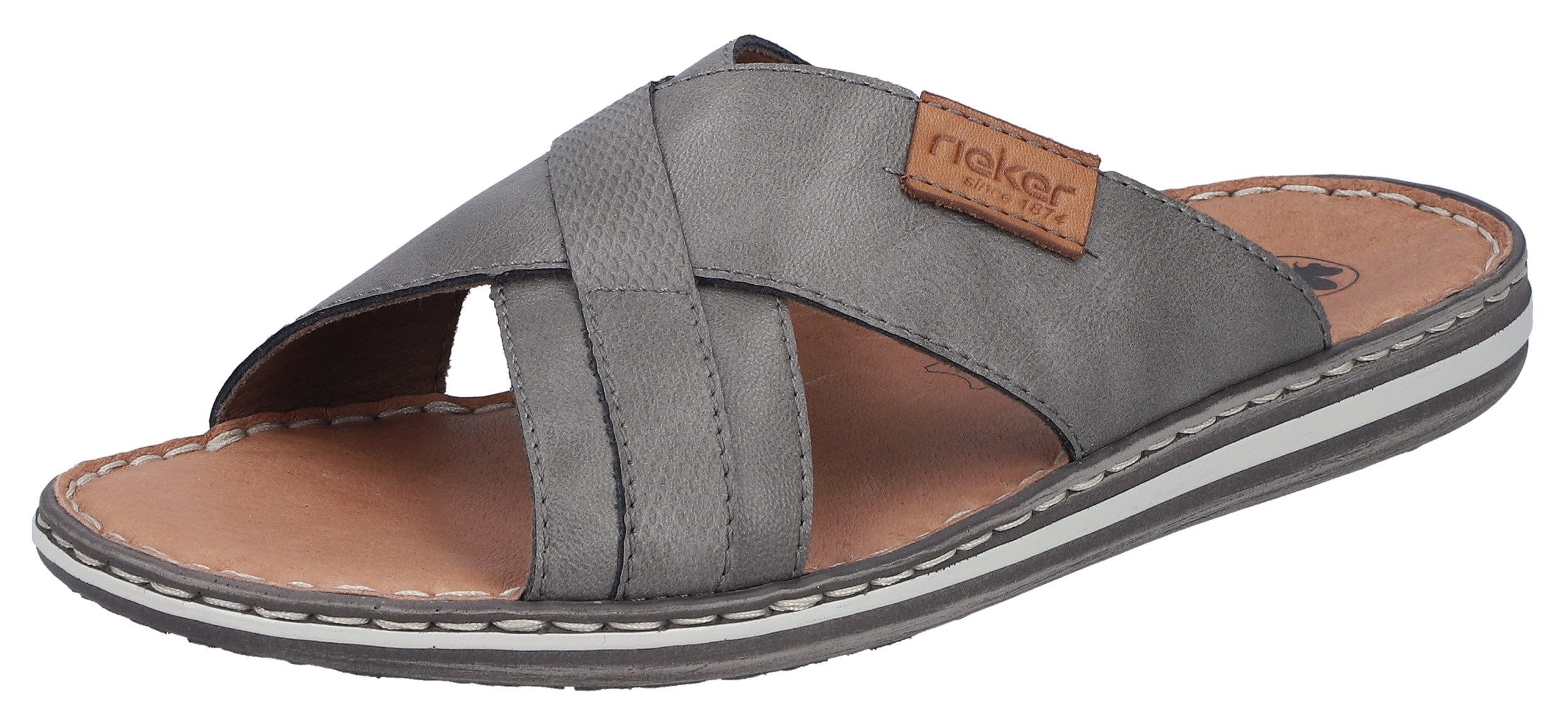 Rieker Pantolette Sommerschuh, Strandschuh, Schlappen, Hausschuh mit Label