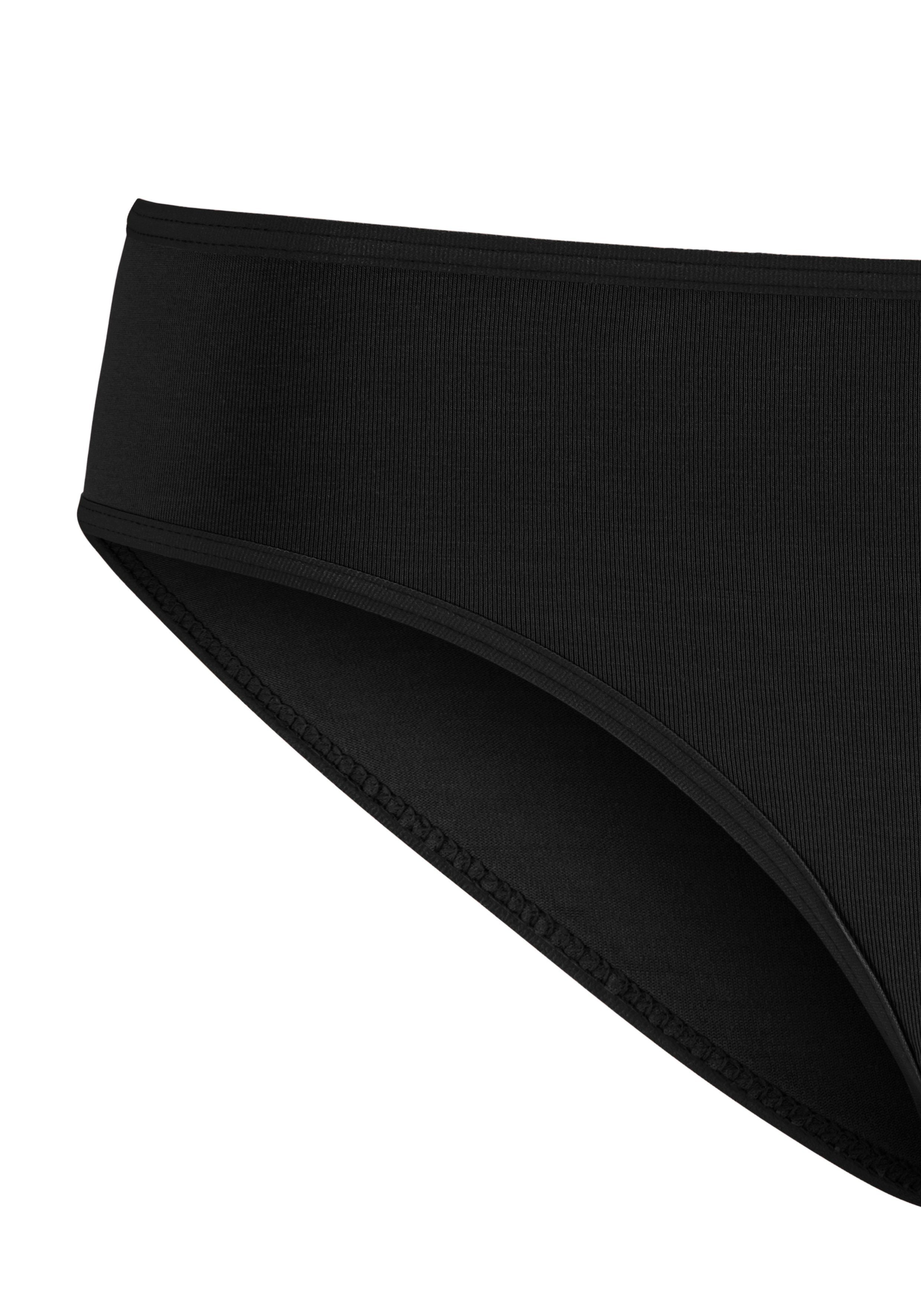 Jazz-Pants 4-St) Slips (Packung, Baumwolle LASCANA schwarz elastischer aus