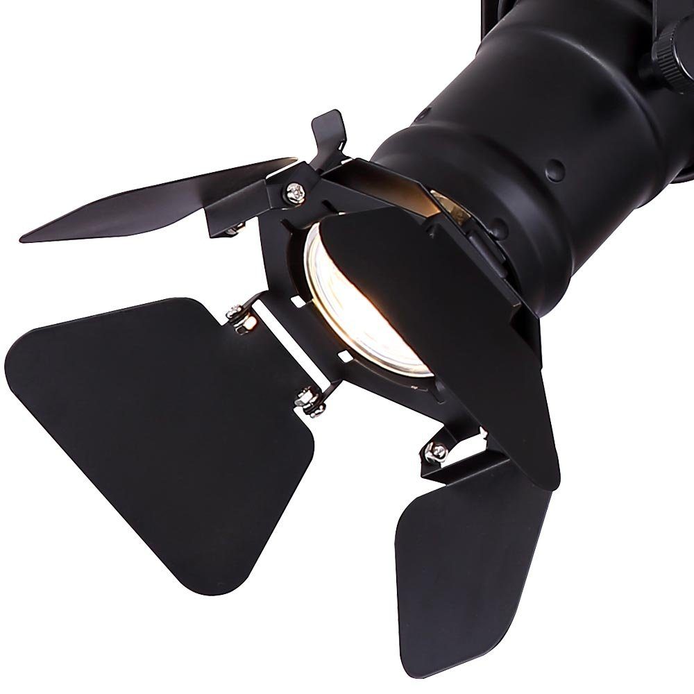 GLOBO LIGHTING Deckenspot, Leuchtmittel nicht inklusive, Kaltweiß, Deckenleuchte schwenkbar Deckenlampe 3-Flammig Deckenstrahler schwarz