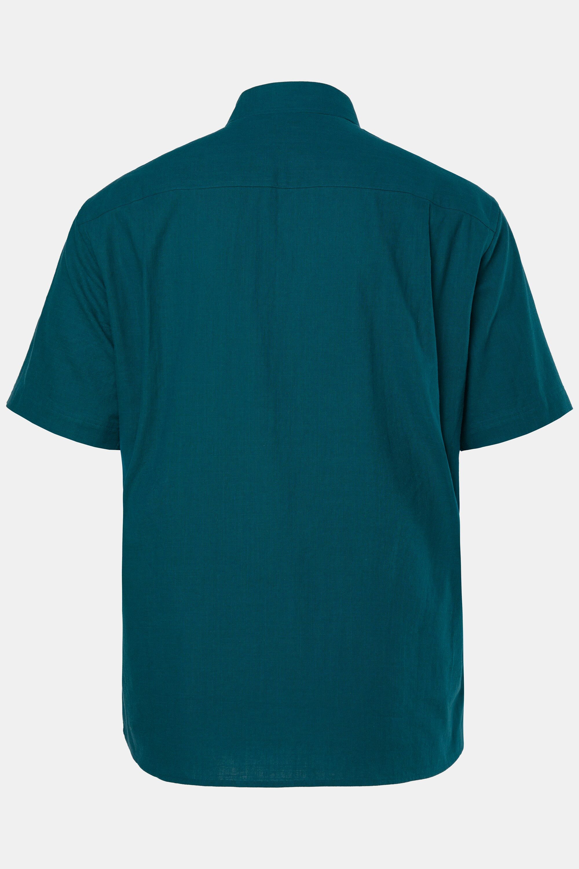 Boston Park Kurzarmhemd Leinenoptik-Hemd Halbarm Buttondown-Kragen