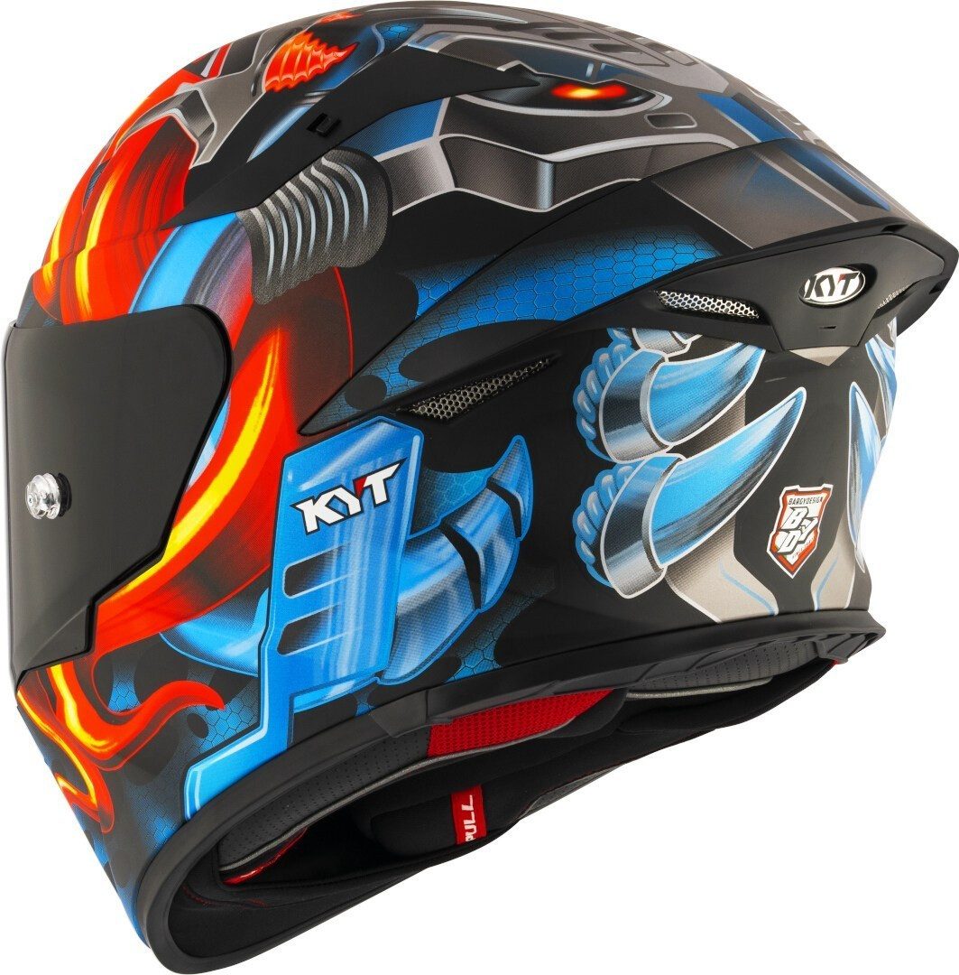 KYT Motorradhelm TT-Revo Magnet Helm, Pinlock, Ratschenverschluss, Spoiler, ECE 22.06