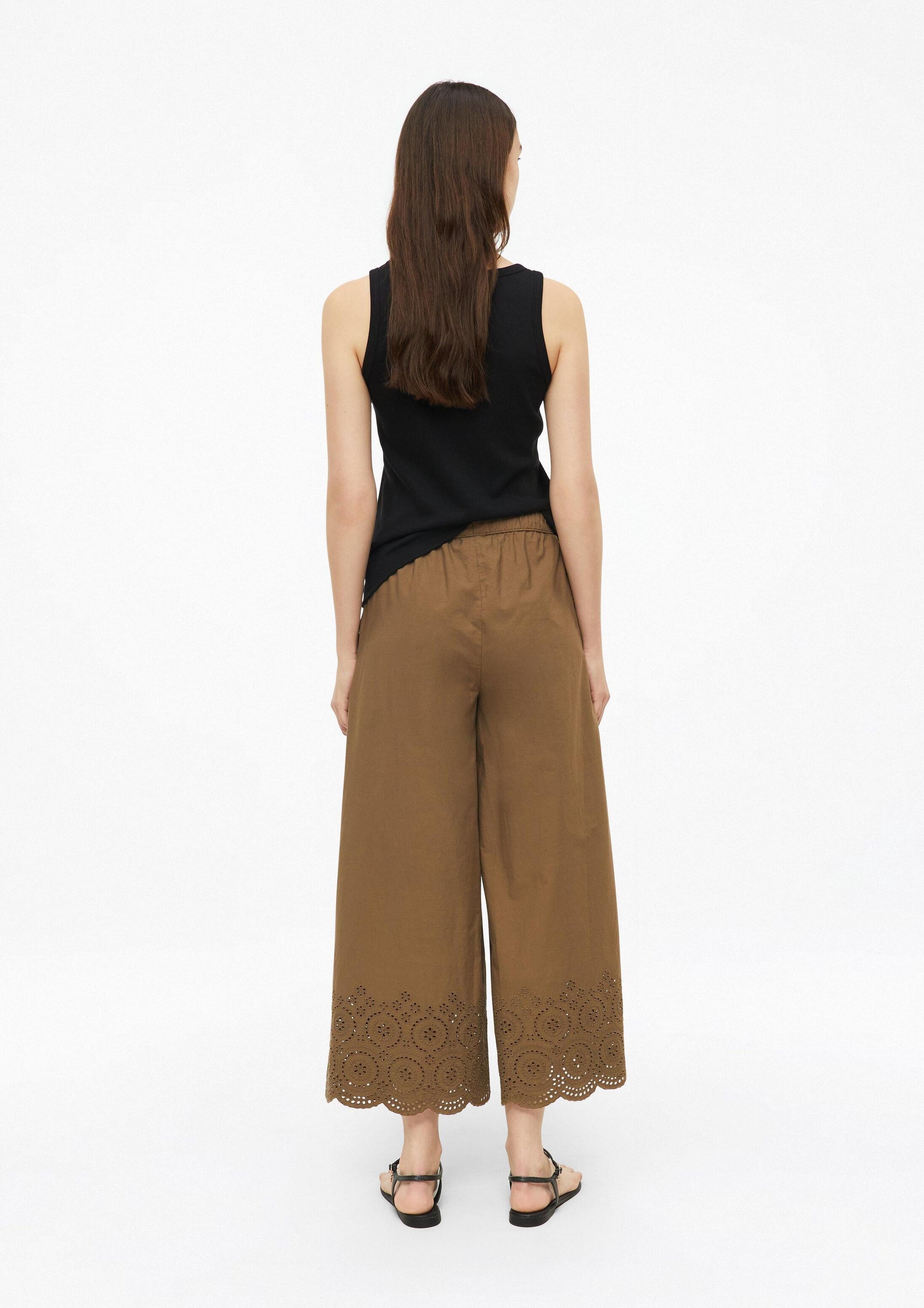 s.Oliver Culotte Hose Baumwollculotte mit Lochstickerei