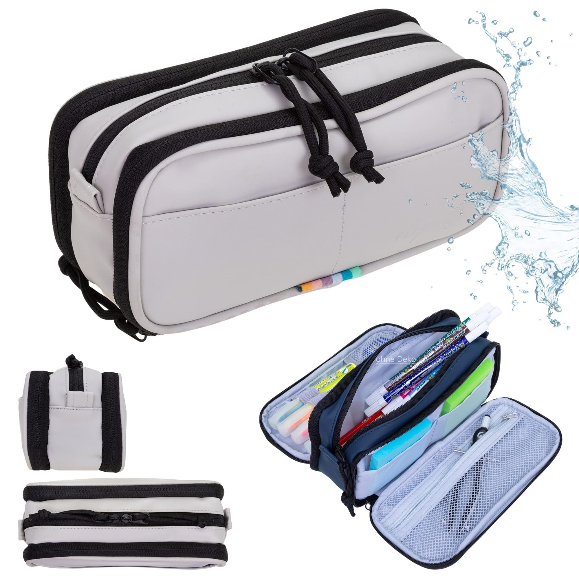 ELEPHANT Пенали Hydro Mäppchen Organizer wasserabweisend, Federtasche Schule Büro Office Stifte Tasche klein