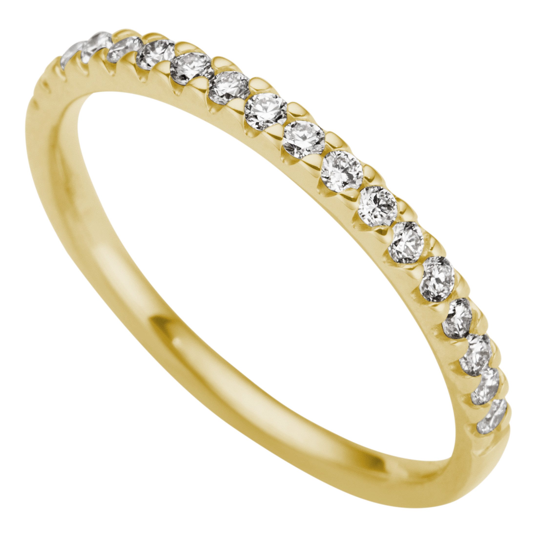 Firetti Goldring Schmuck Geschenk Gold 333 Damenring Vorsteckring Memoire Lab Grown, mit Brillanten