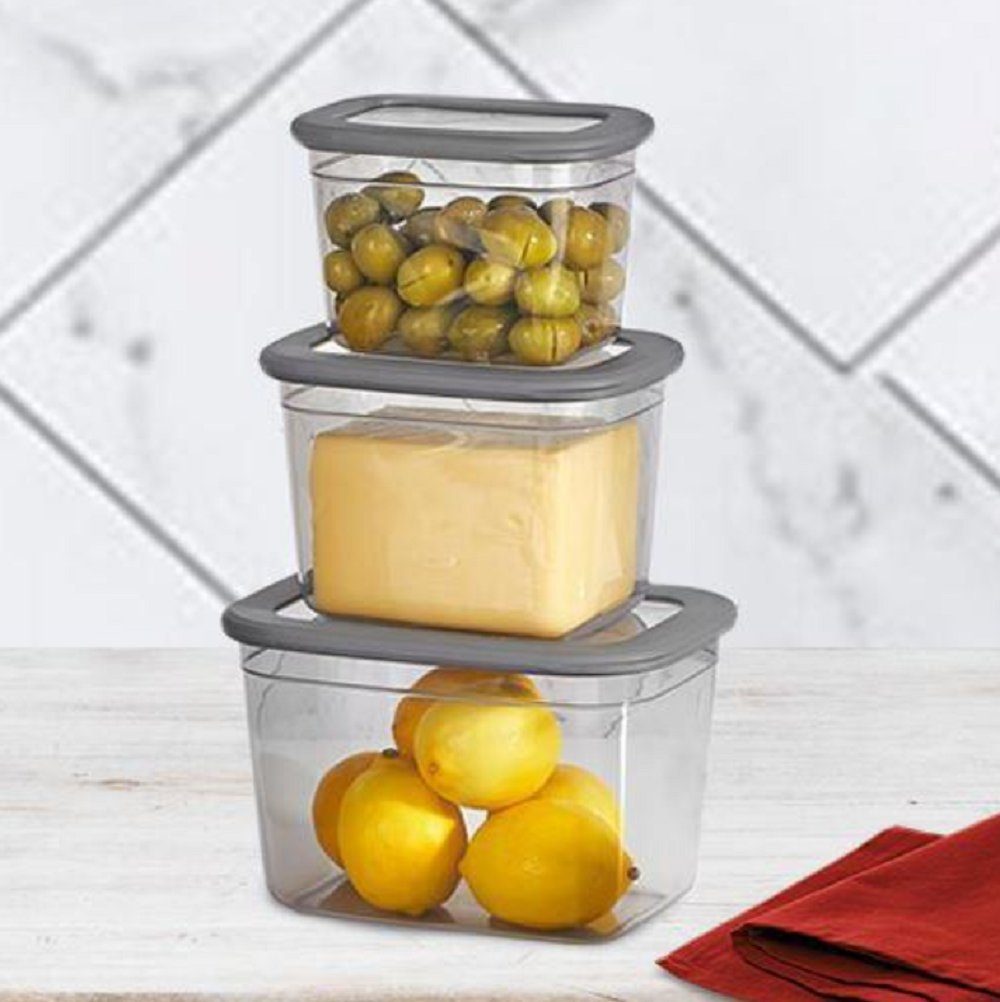 Vorratsdose Frischhaltedose Organizer Behälter 3er-Set 800ml 1300ml 2300ml