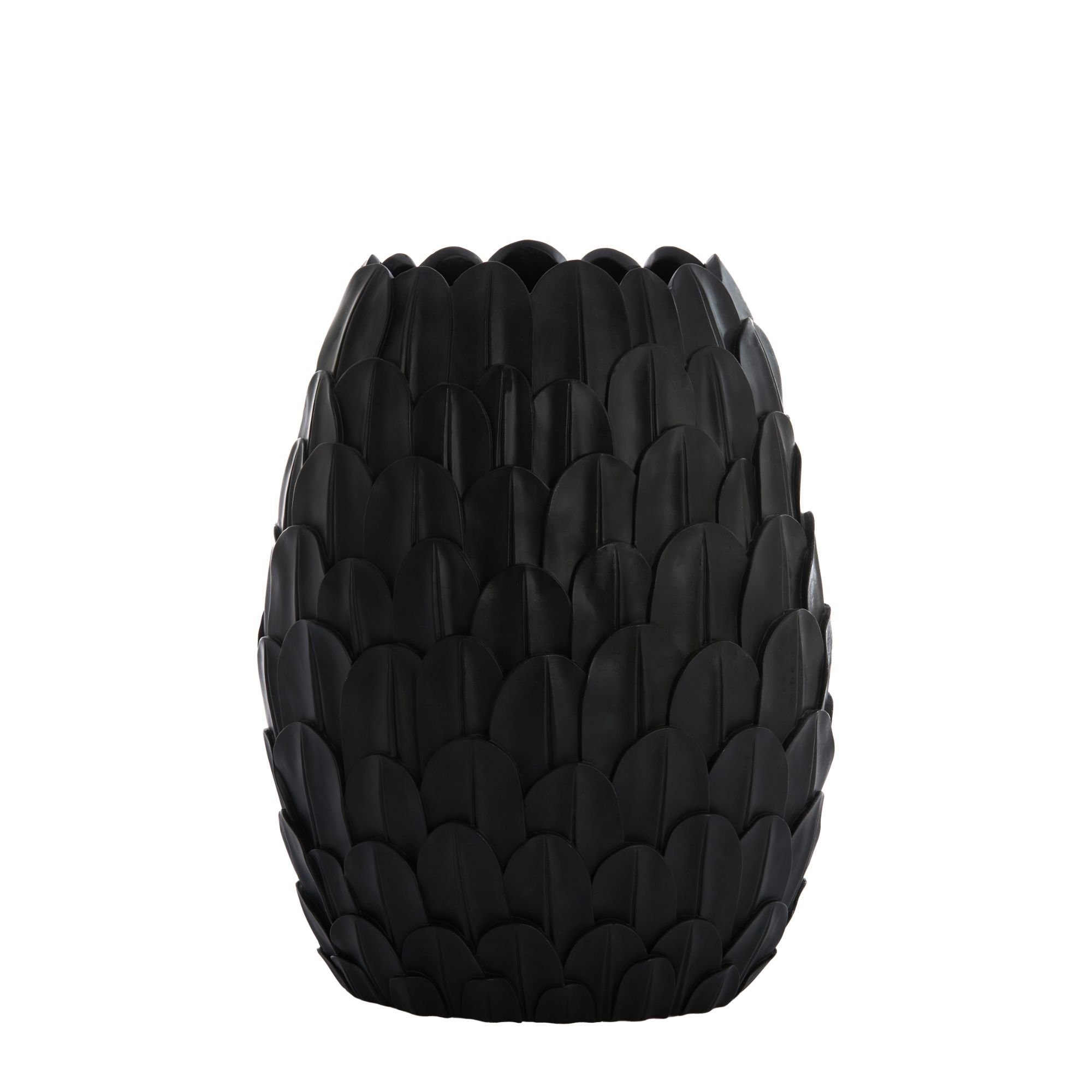 Dekovase Feder - Schwarz - Light Vase 37x23x50cm Living &