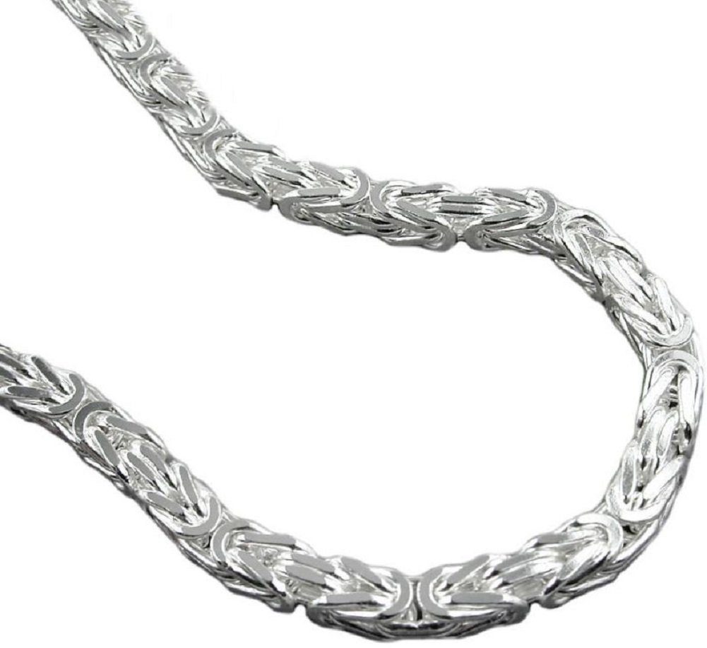 Herren Schmuck unbespielt Gliederarmband Armband Königskette vierkant glänzend 925 Silber 19 cm inklusive kleiner Schmuckbox, Si