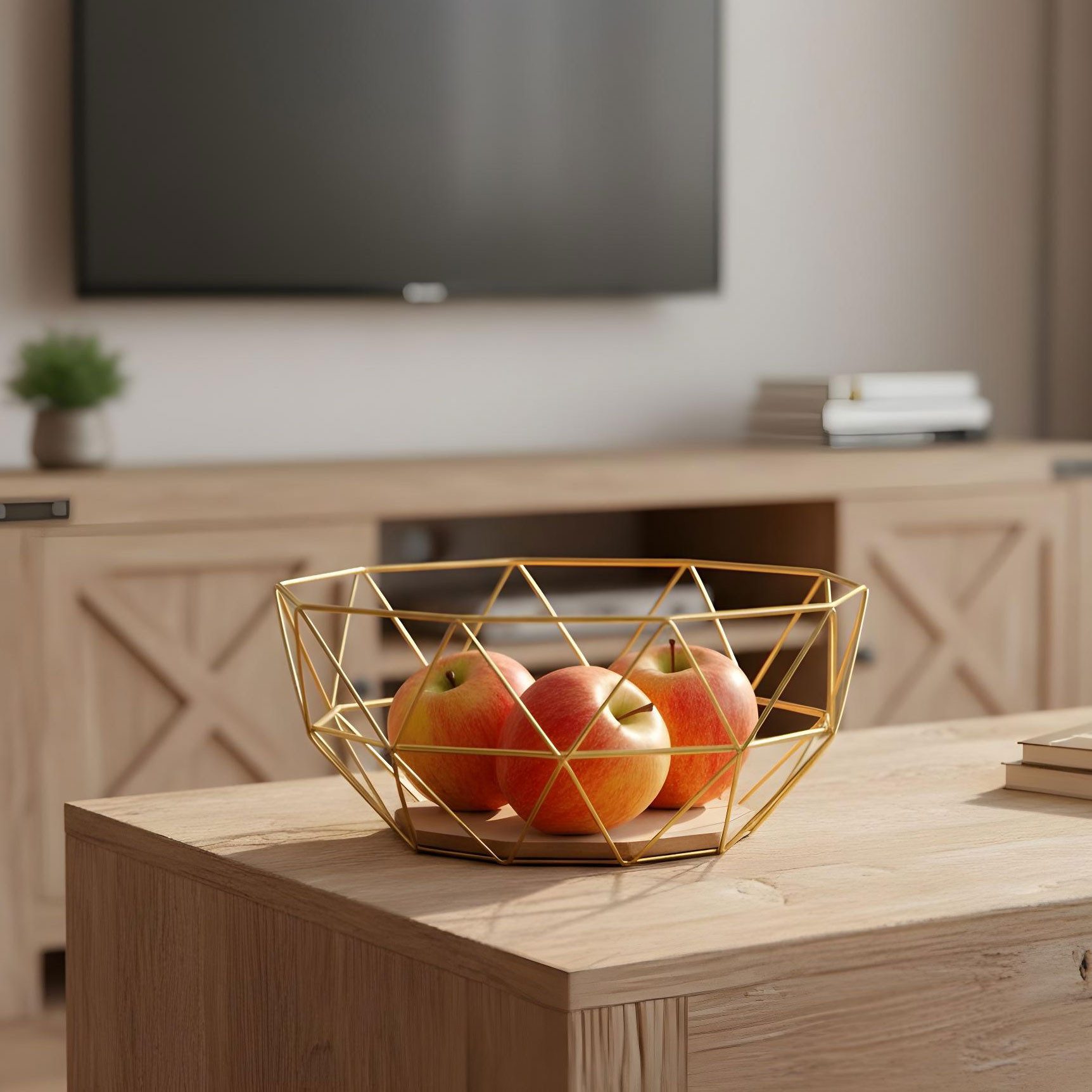 Levandeo® Dekoschale, Korb Metall Gold 26x12cm Modern Holz Schüssel Schale günstig online kaufen