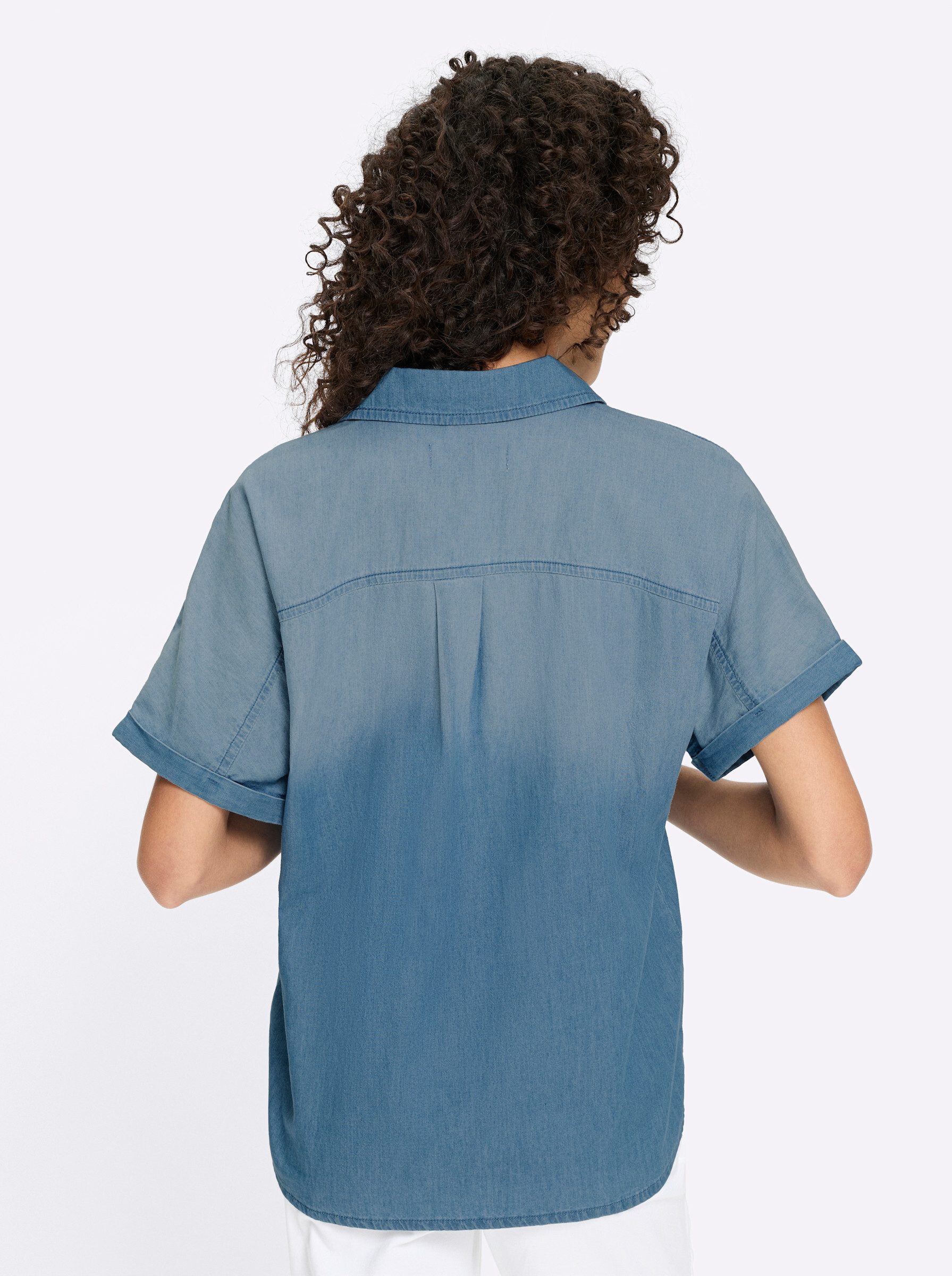 heine Klassische Bluse Jeansbluse Kurzarm günstig online kaufen