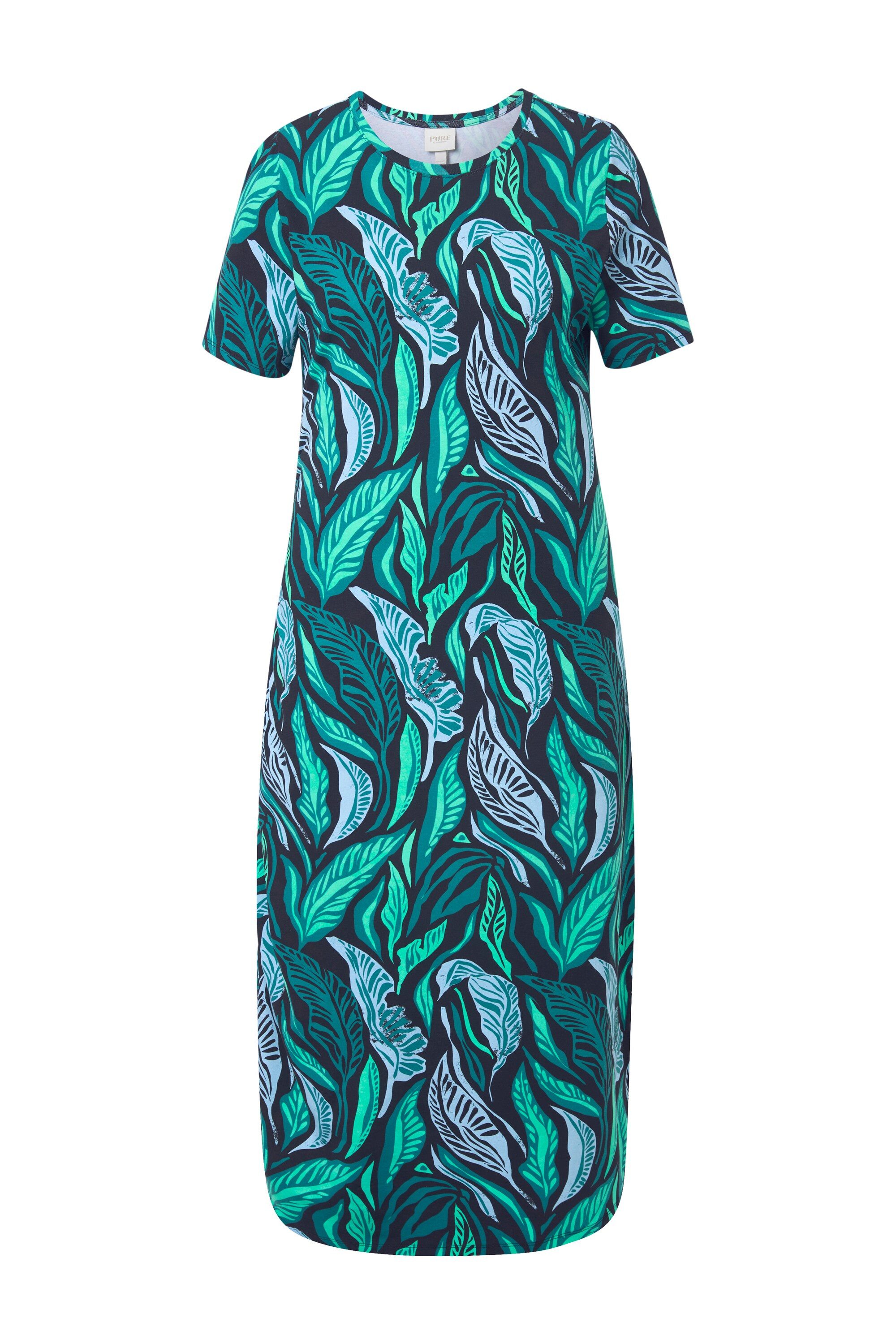 Ulla Popken Midikleid Maxikleid Dschungel Rundhals günstig online kaufen