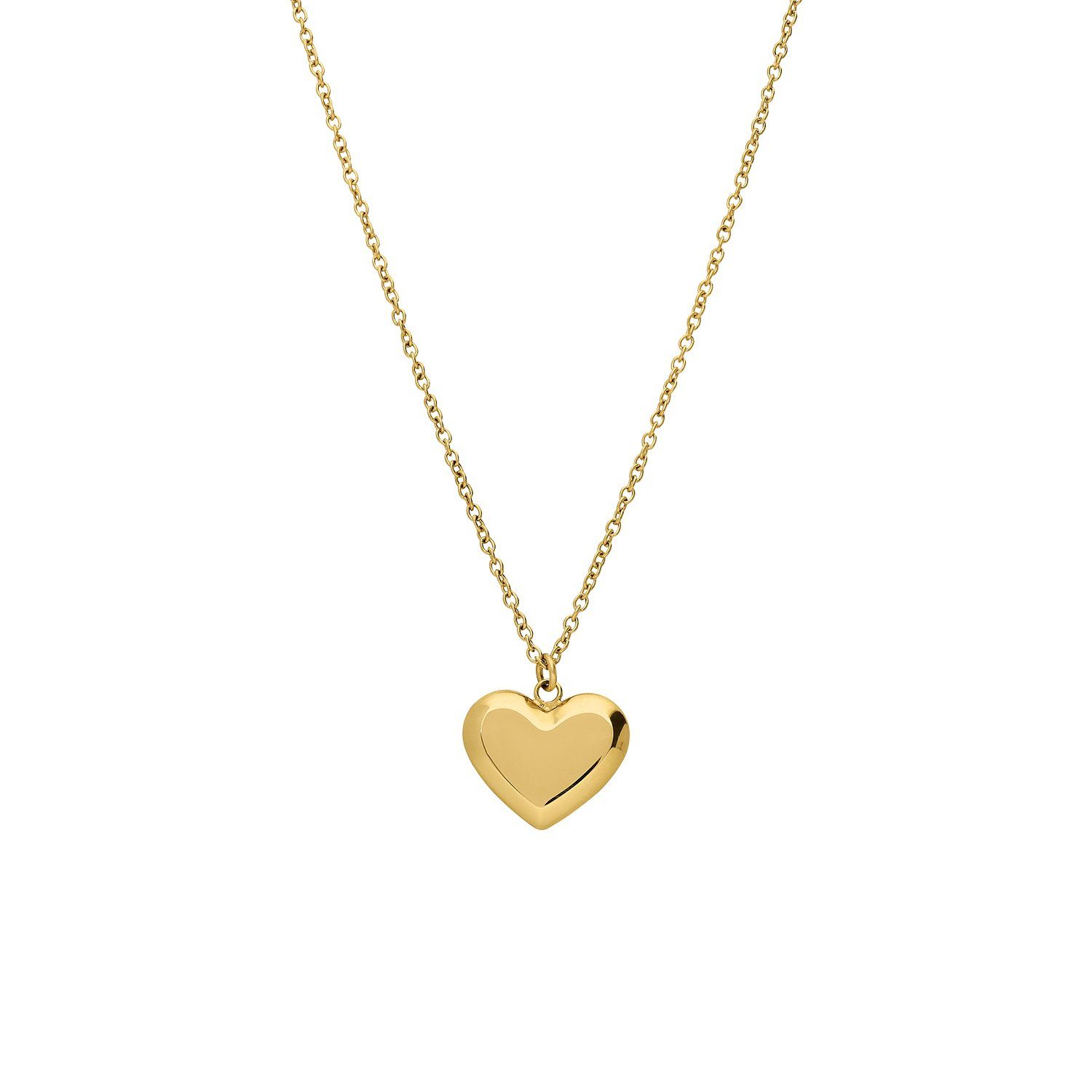 LUCARDI Kette mit Anhänger Halskette - Stahl - Gold - Damen