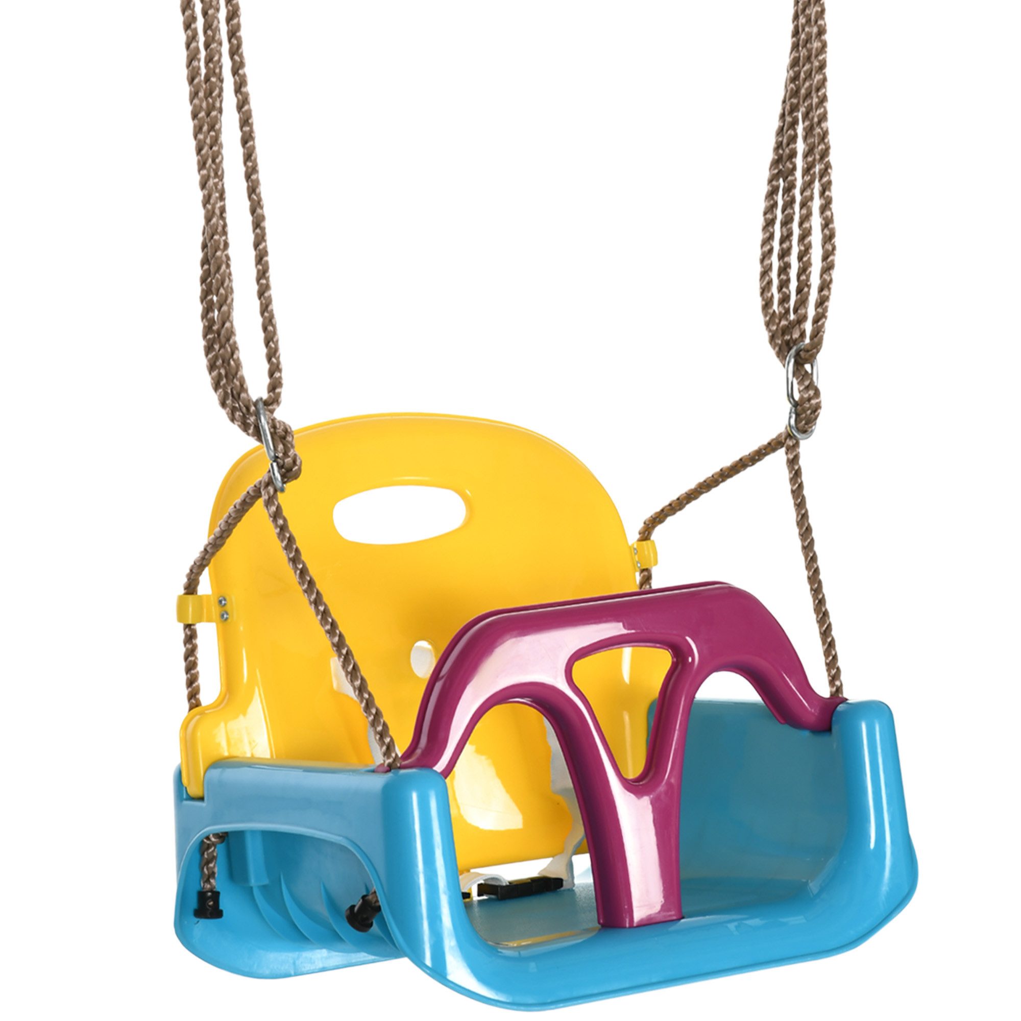 Einzelschaukel 3-in-1 Kinderschaukel, höhenverstellbar, abnehmbare Rücklehne