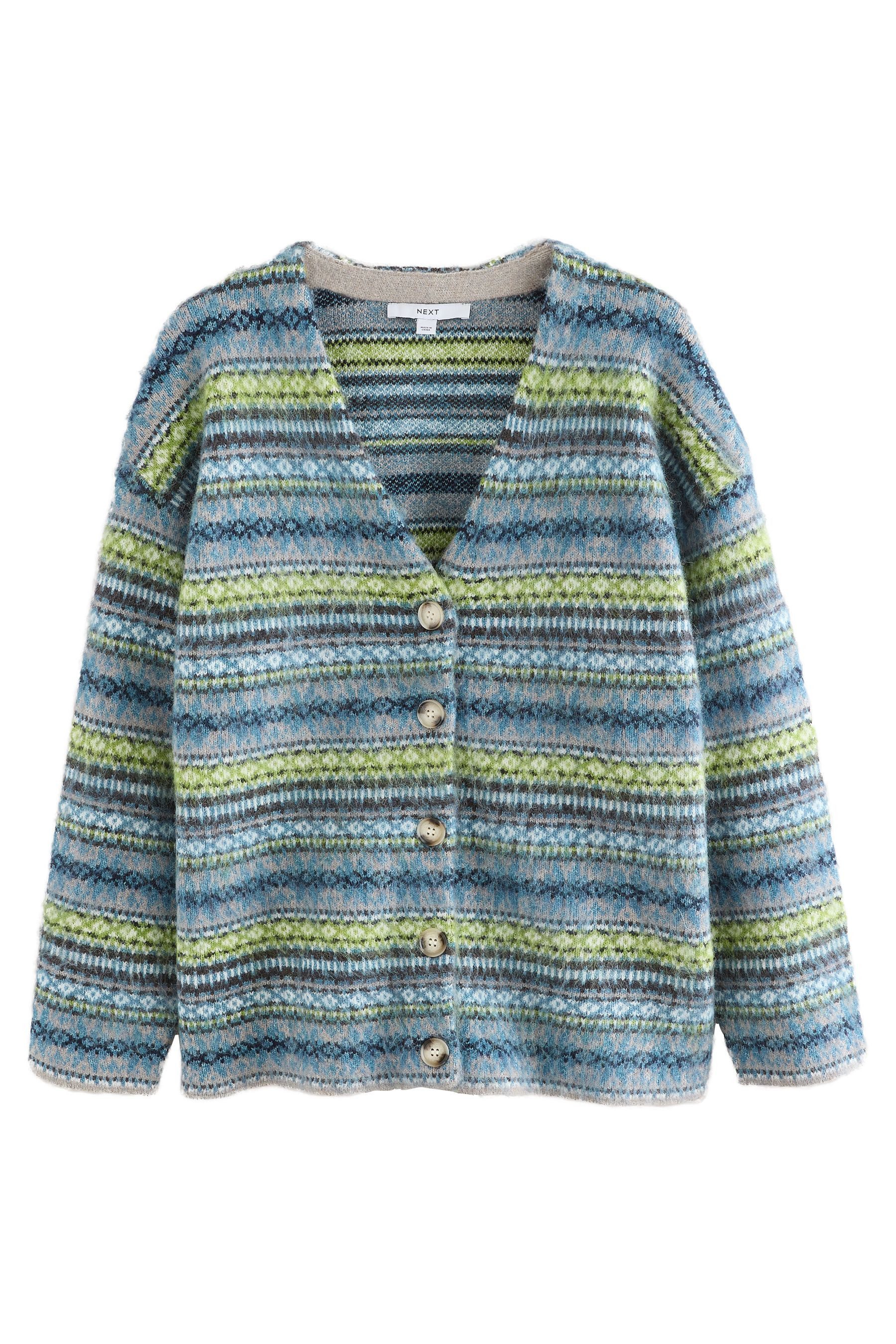 Next Strickjacke Angeraute Strickjacke mit V-Ausschnitt günstig online kaufen